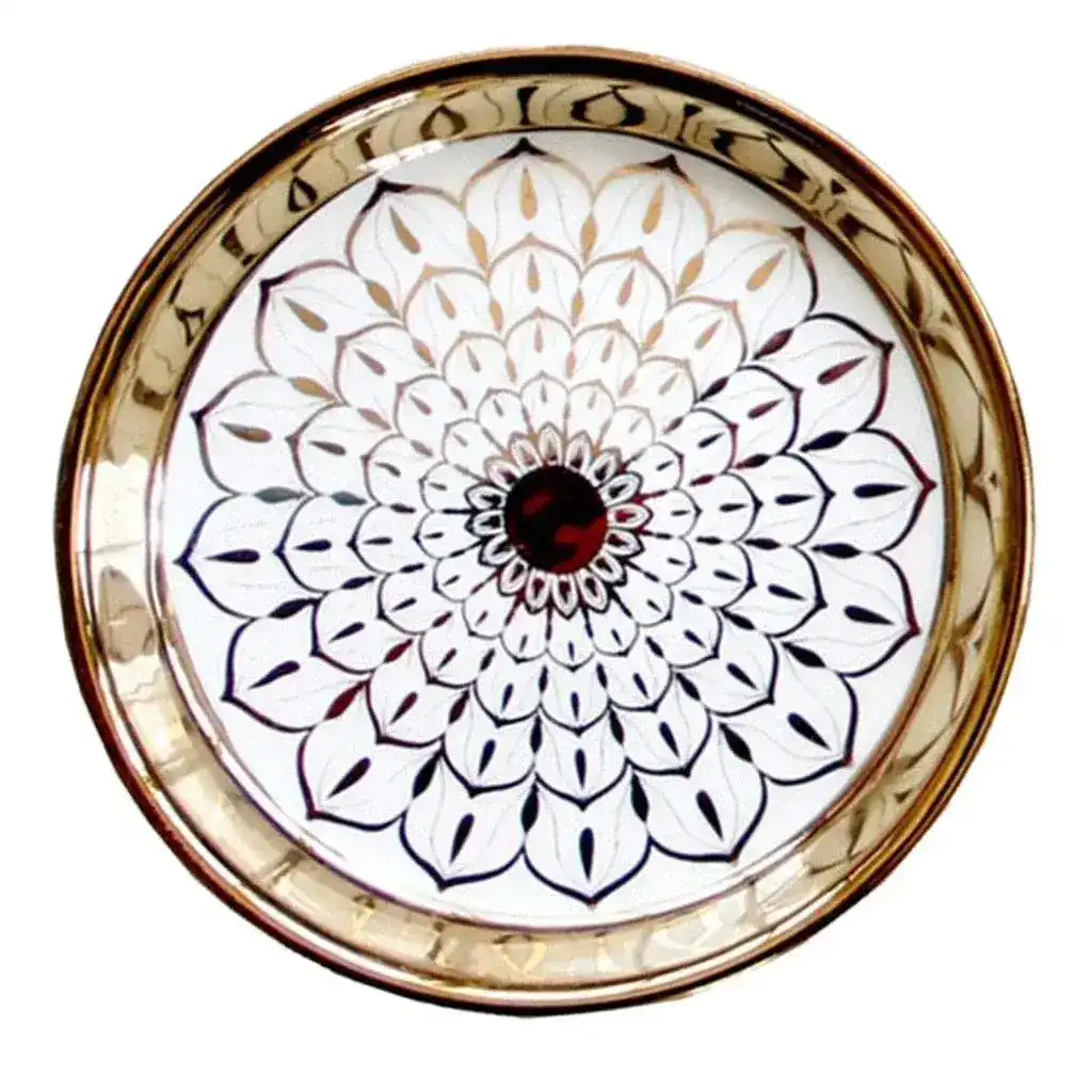 Gold Plated Ceramic Dish - Image 2