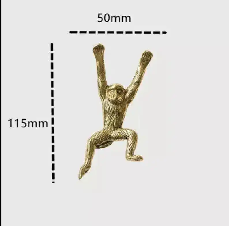Gold Quirky Monkey Cabinet Drawer Knob - Image 10