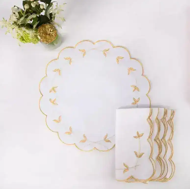 Gold-Trimmed Elegance Placemats - Image 3