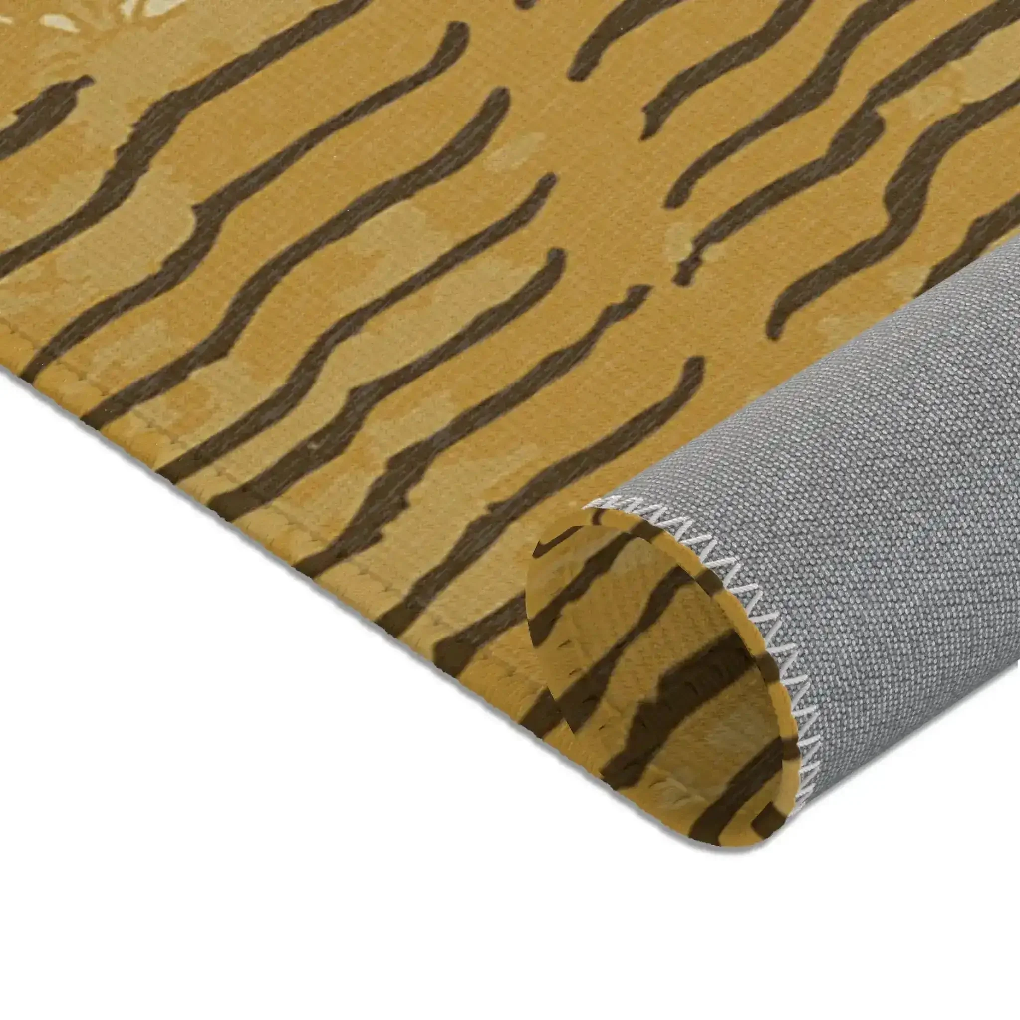 Golden Baroque Tiger Stripe Accent Rug - Image 4