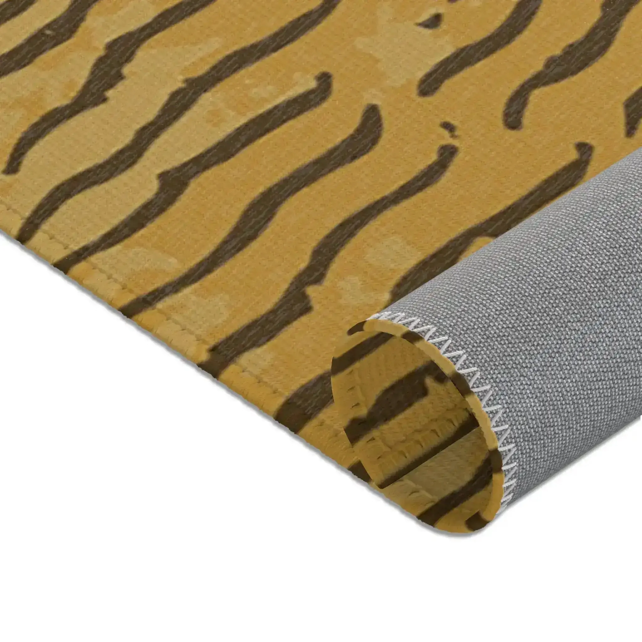 Golden Baroque Tiger Stripe Accent Rug - Image 9