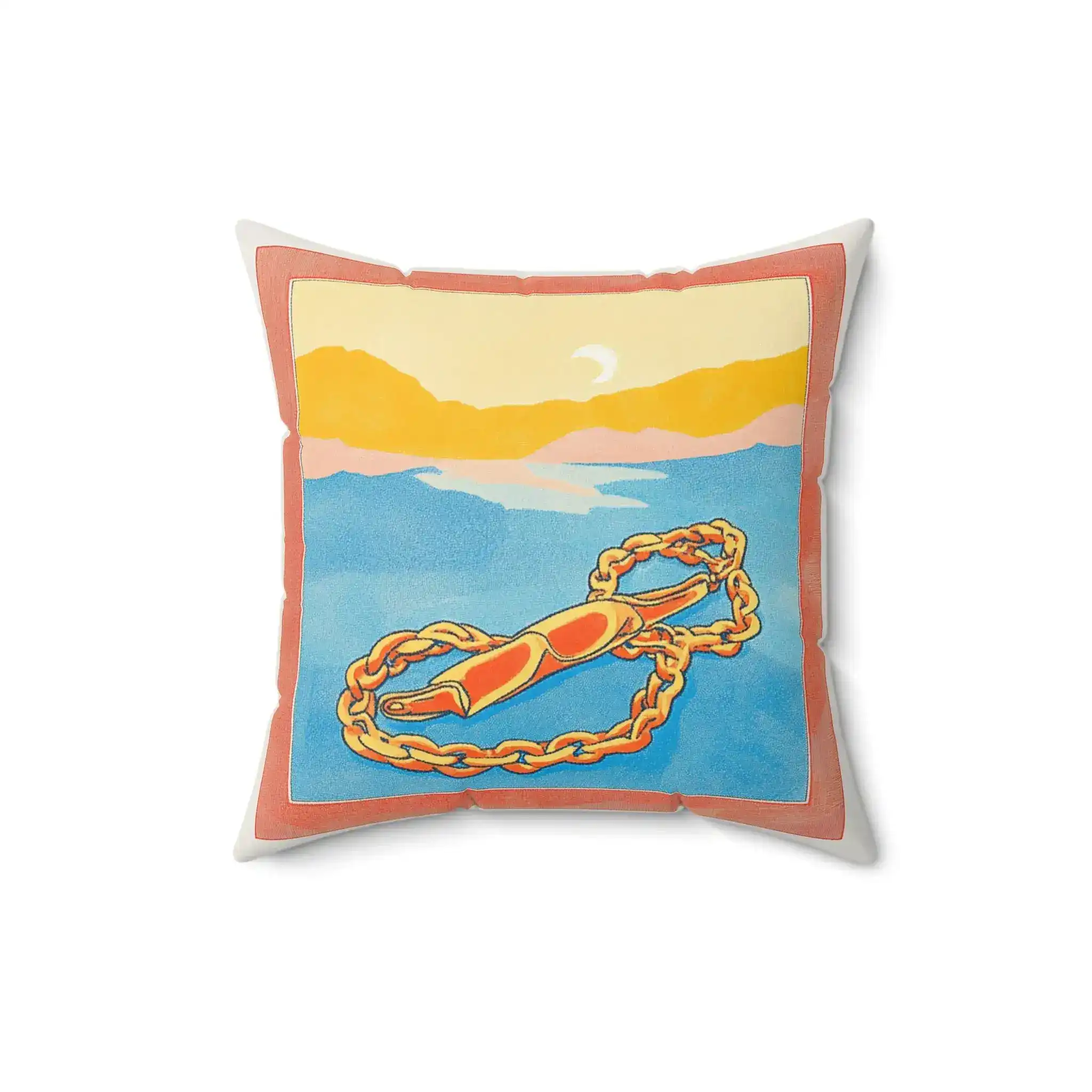 Golden Chain Horizon Throw Pillow - Image 4