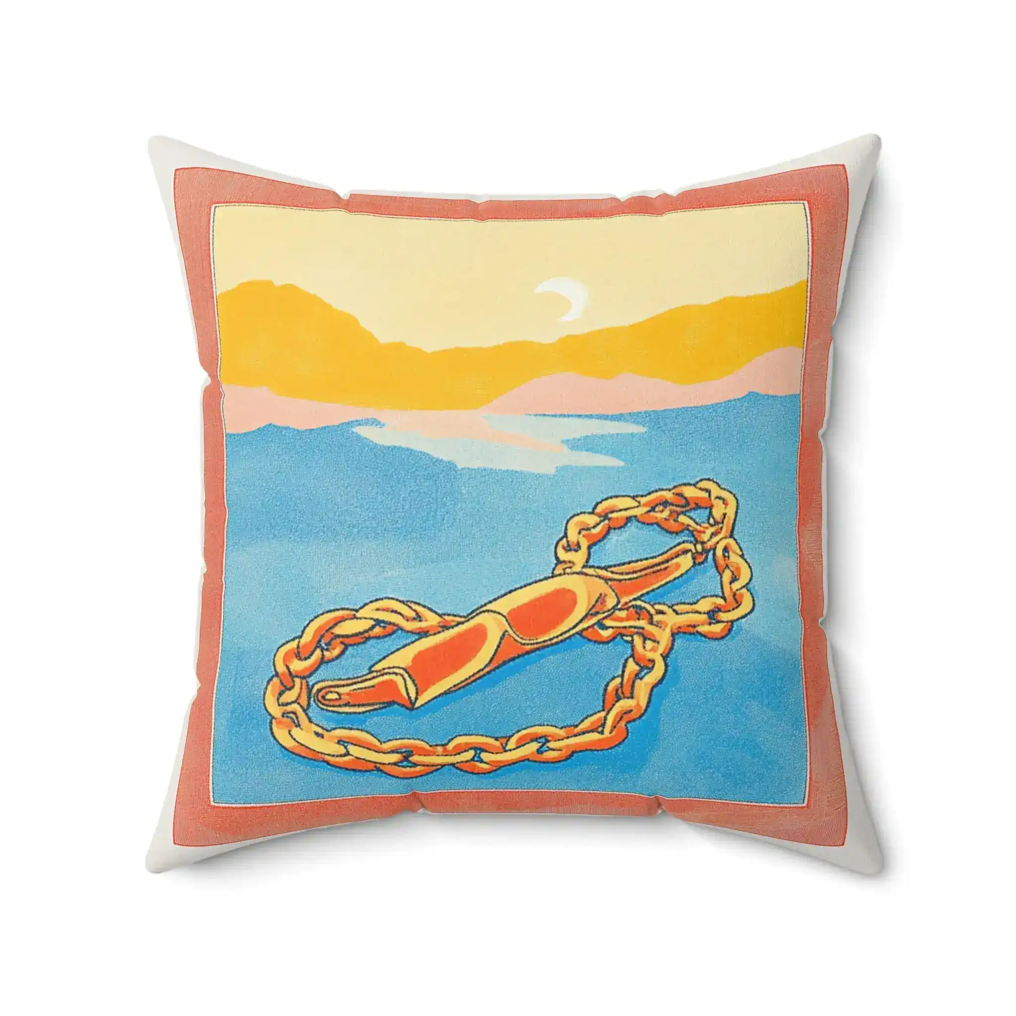 Golden Chain Horizon Throw Pillow - Image 6