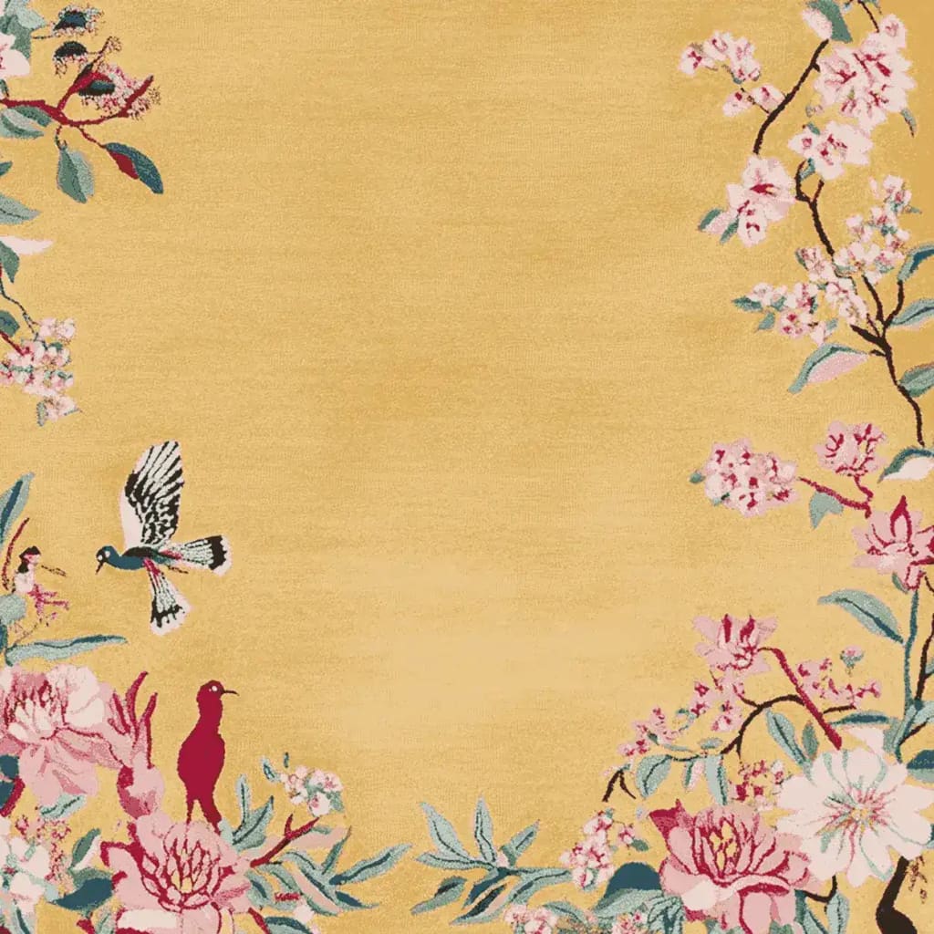 Golden Garden Flight Hand Tufted Rug - Image 4