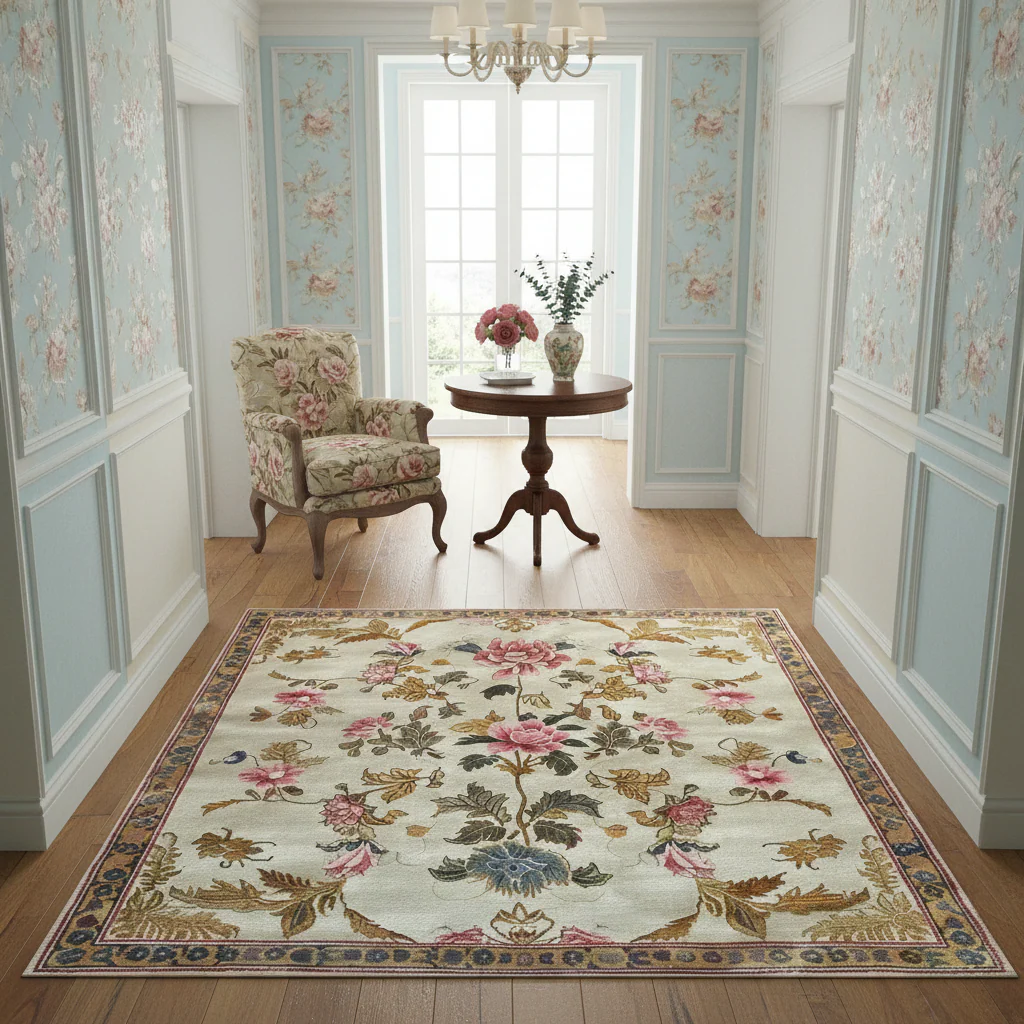 Golden Glory Square Hand Tufted Wool Rug - Image 2