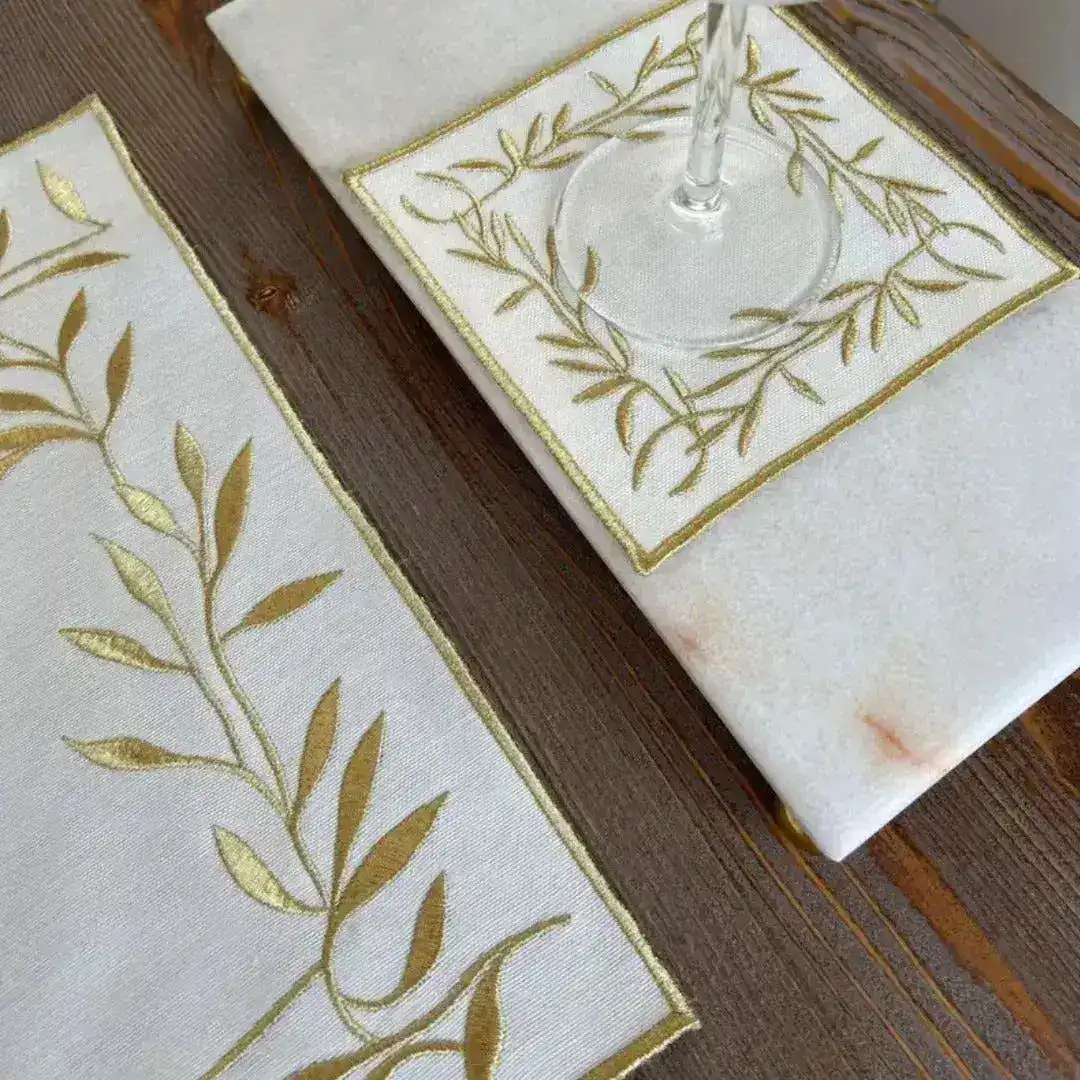 Golden Leaf Elegance Placemats - Image 4