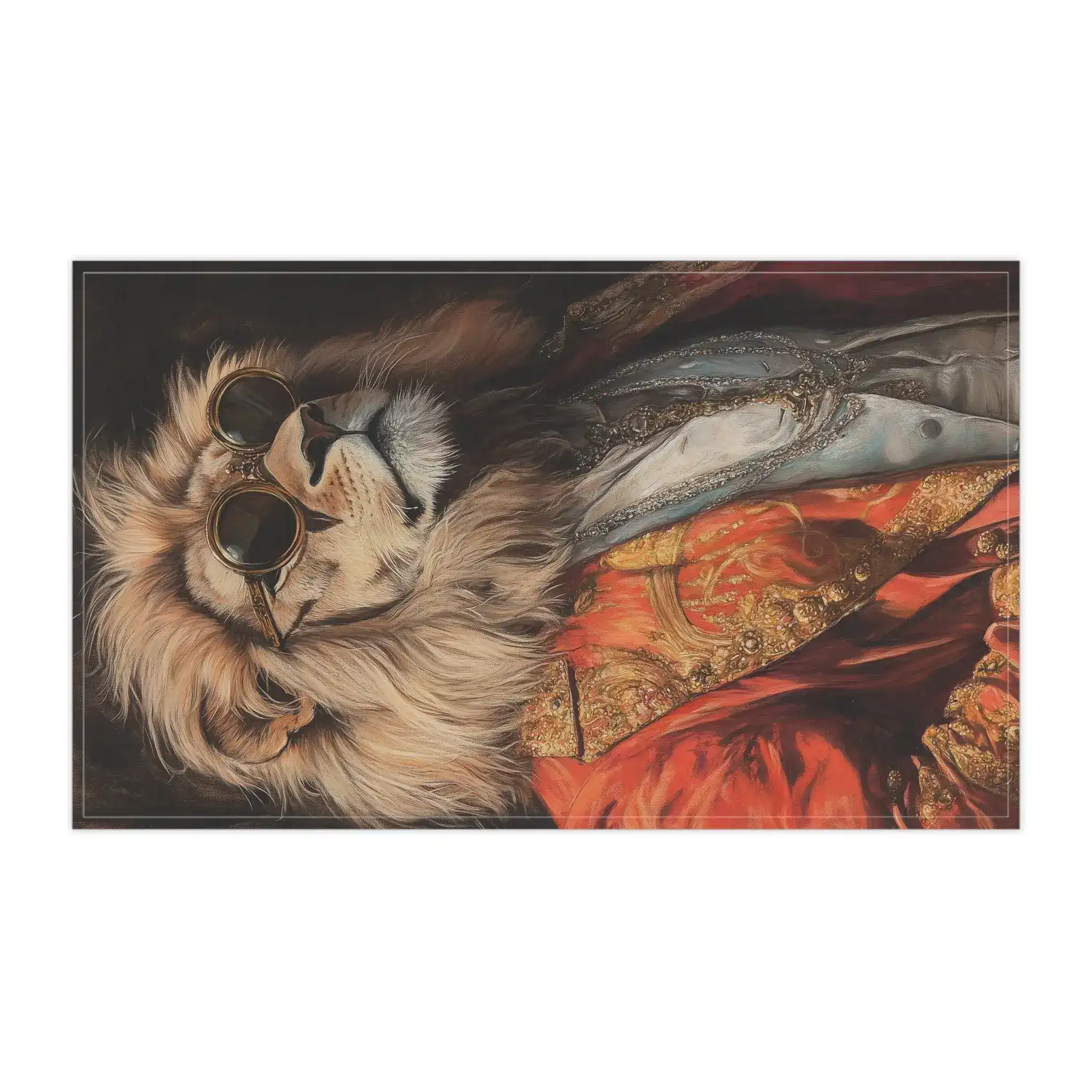 Golden Majesty Luxe Lion Cotton Kitchen Towel - Image 2