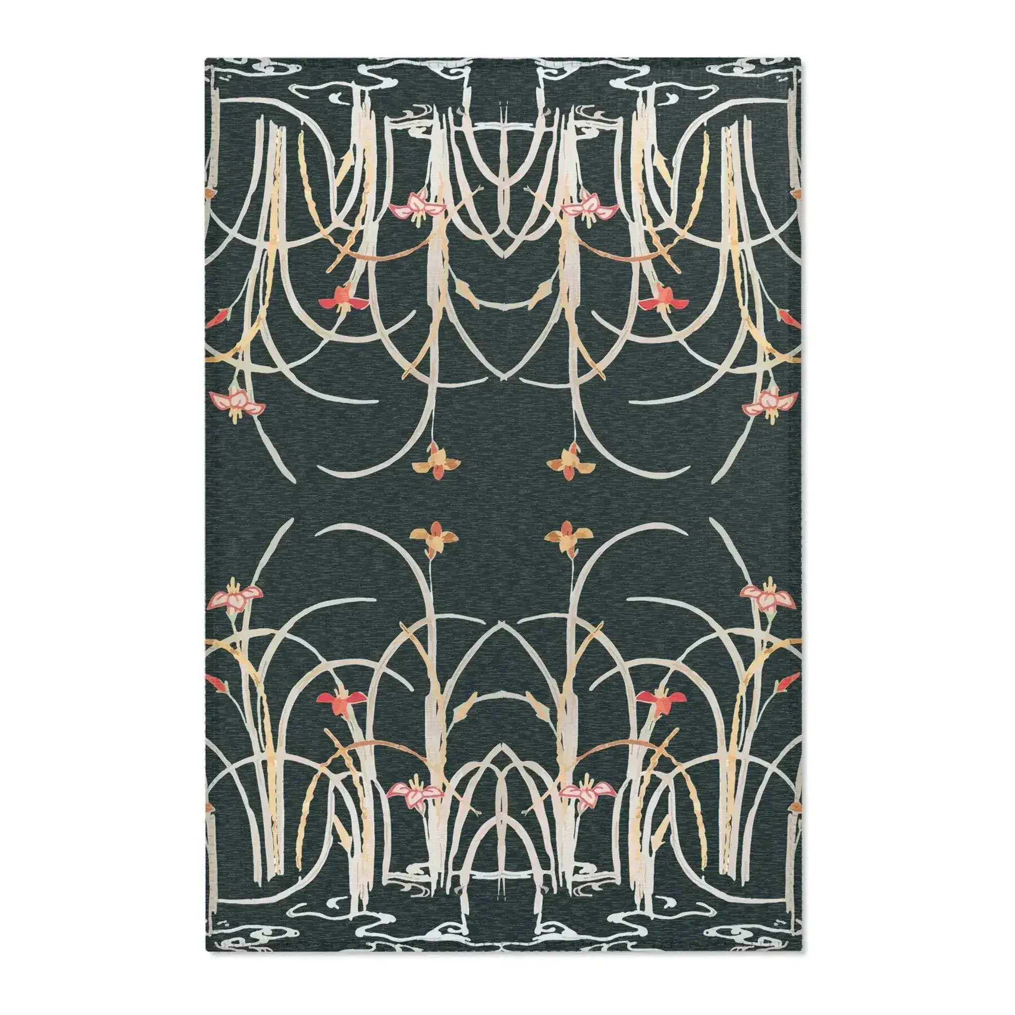 Golden Orchid Garden Accent Rug - Image 2