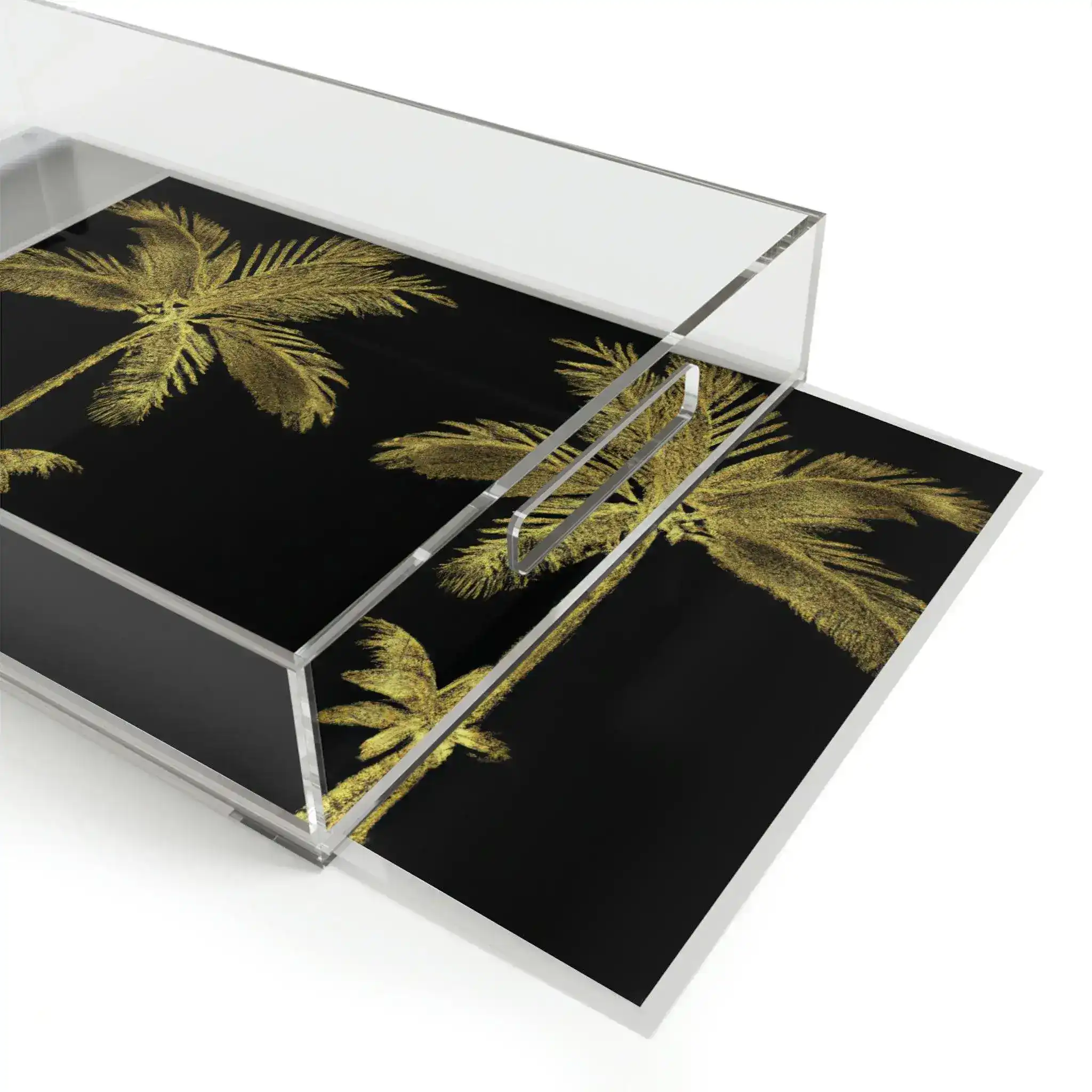 Golden Palm Trees Acrylic Serving Tray - Image 3