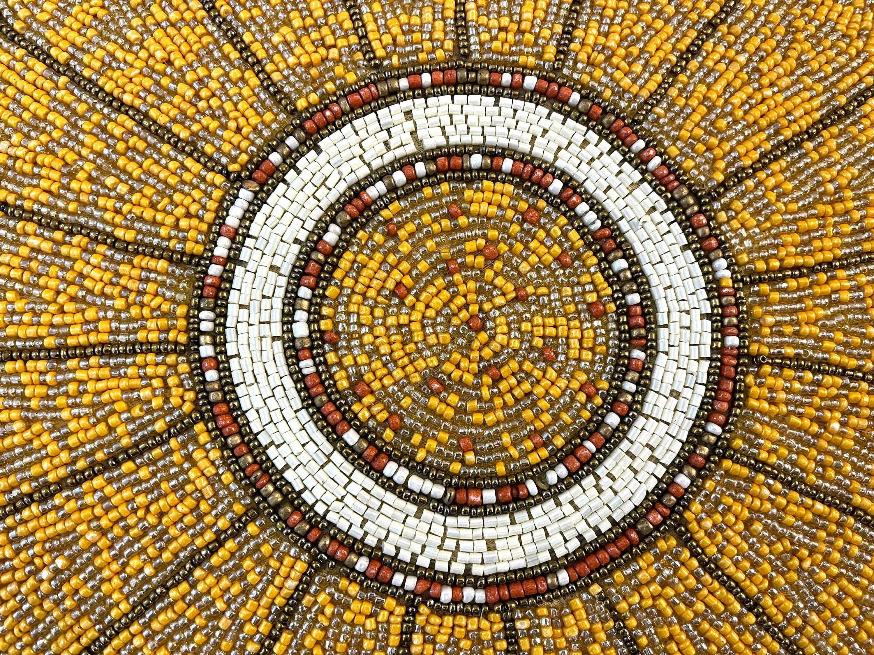 Golden Sunflower Beaded Placemat - Image 5