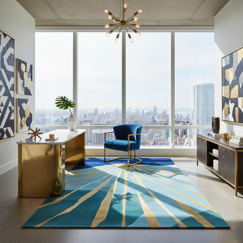 Golden Sunrise Hand Tufted Rug - Image 2
