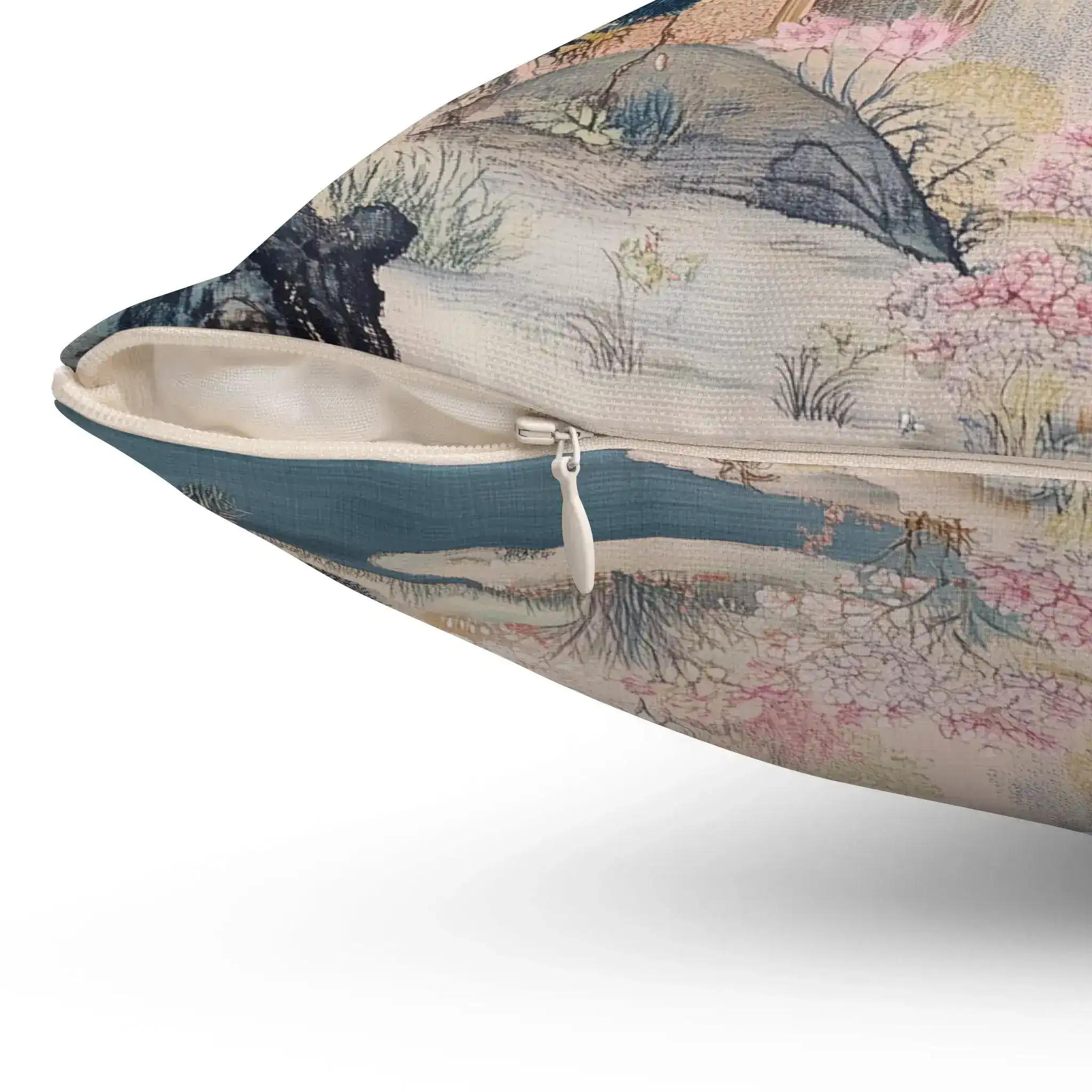 Golden Tranquility in Bloom Throw Pillow - Image 6