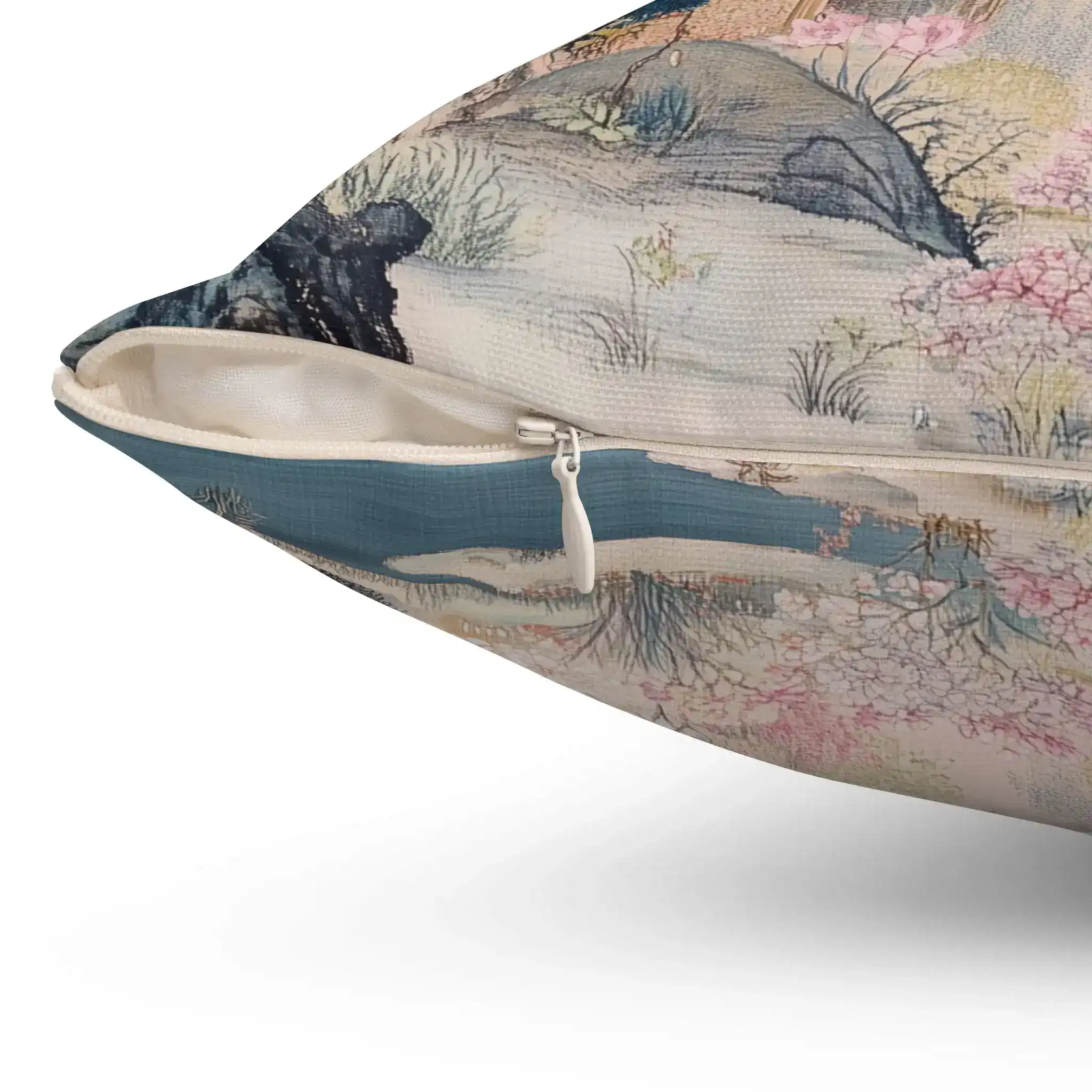 Golden Tranquility in Bloom Throw Pillow - Image 8