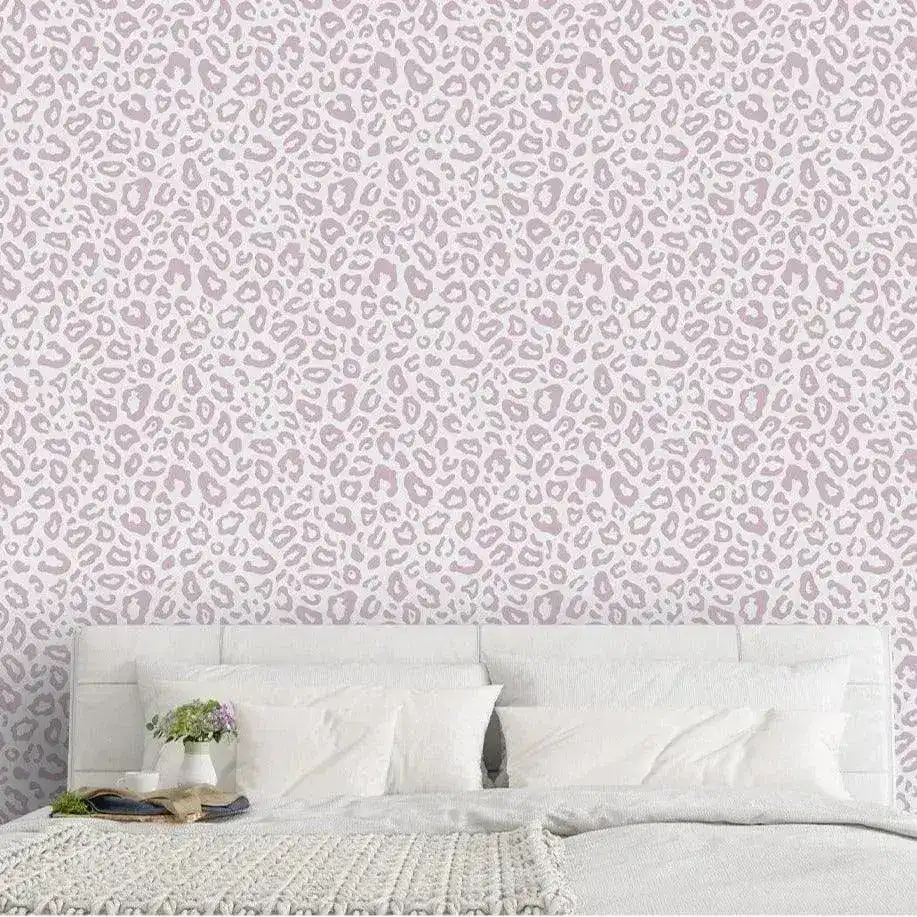 Gray Leopard Spots Print Removable Wallpaper - Image 7