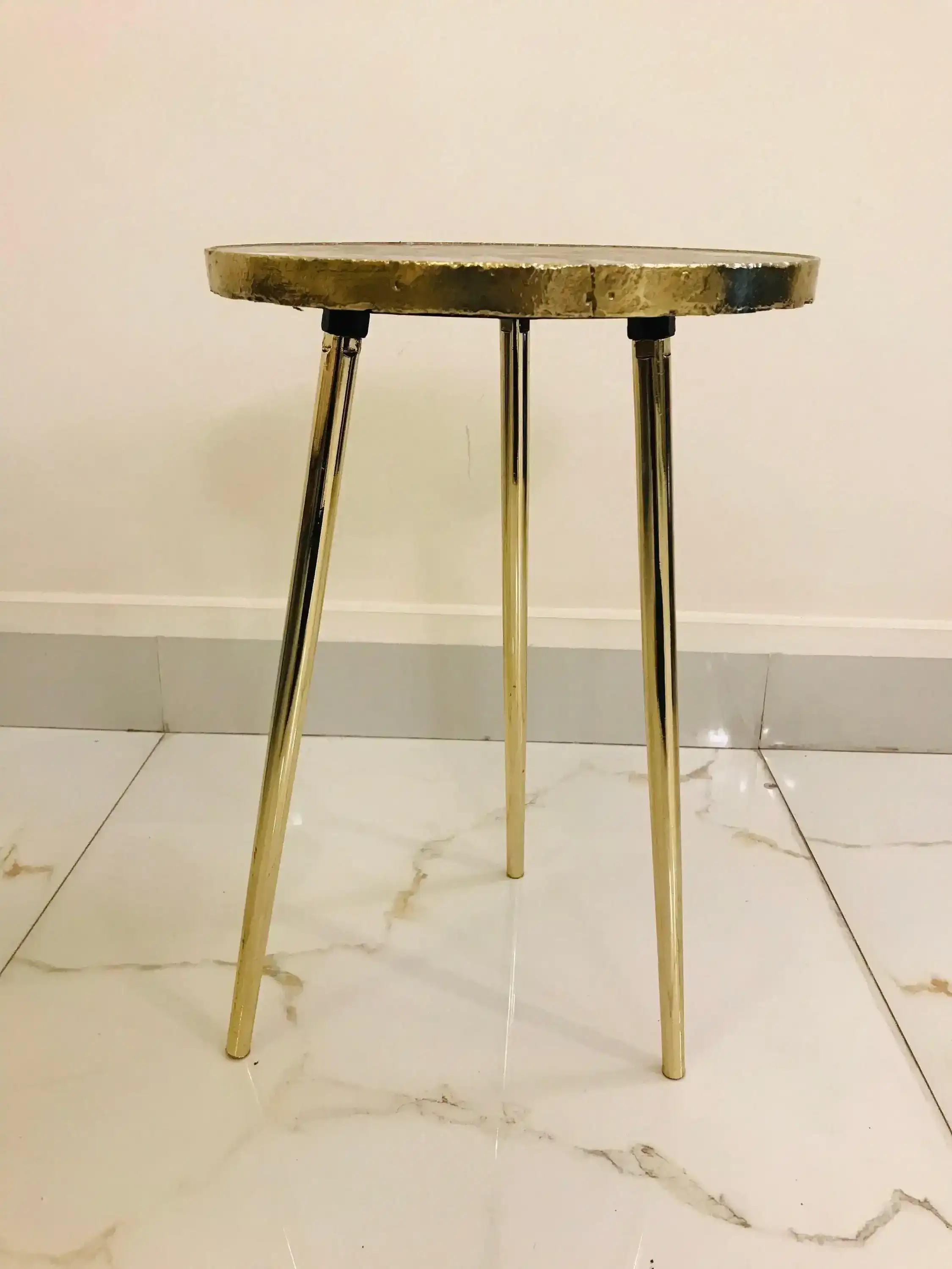 Green Agate Round Edge Accent Table - Image 7