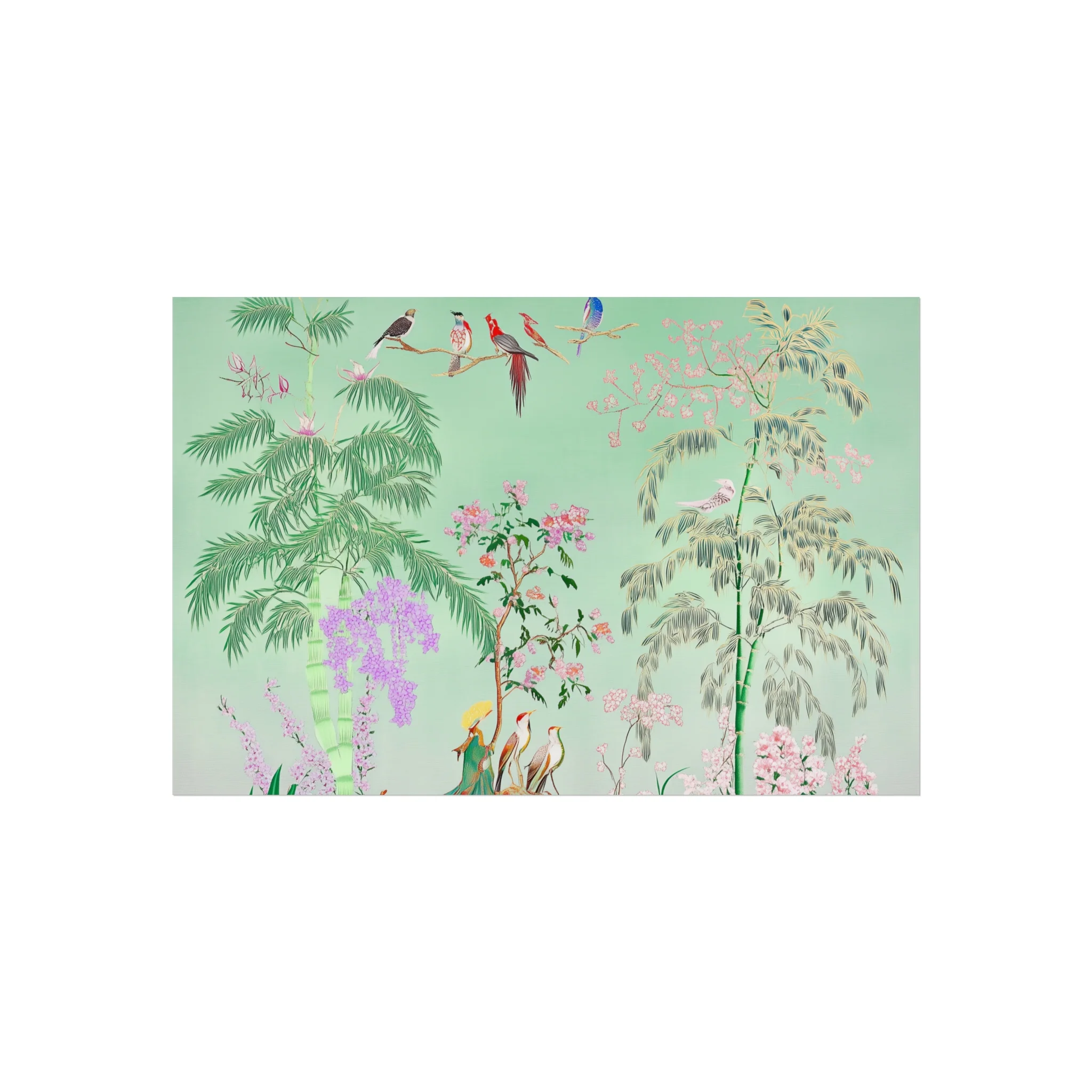 Green Chinoiserie Garden Fine Art Poster - Image 14