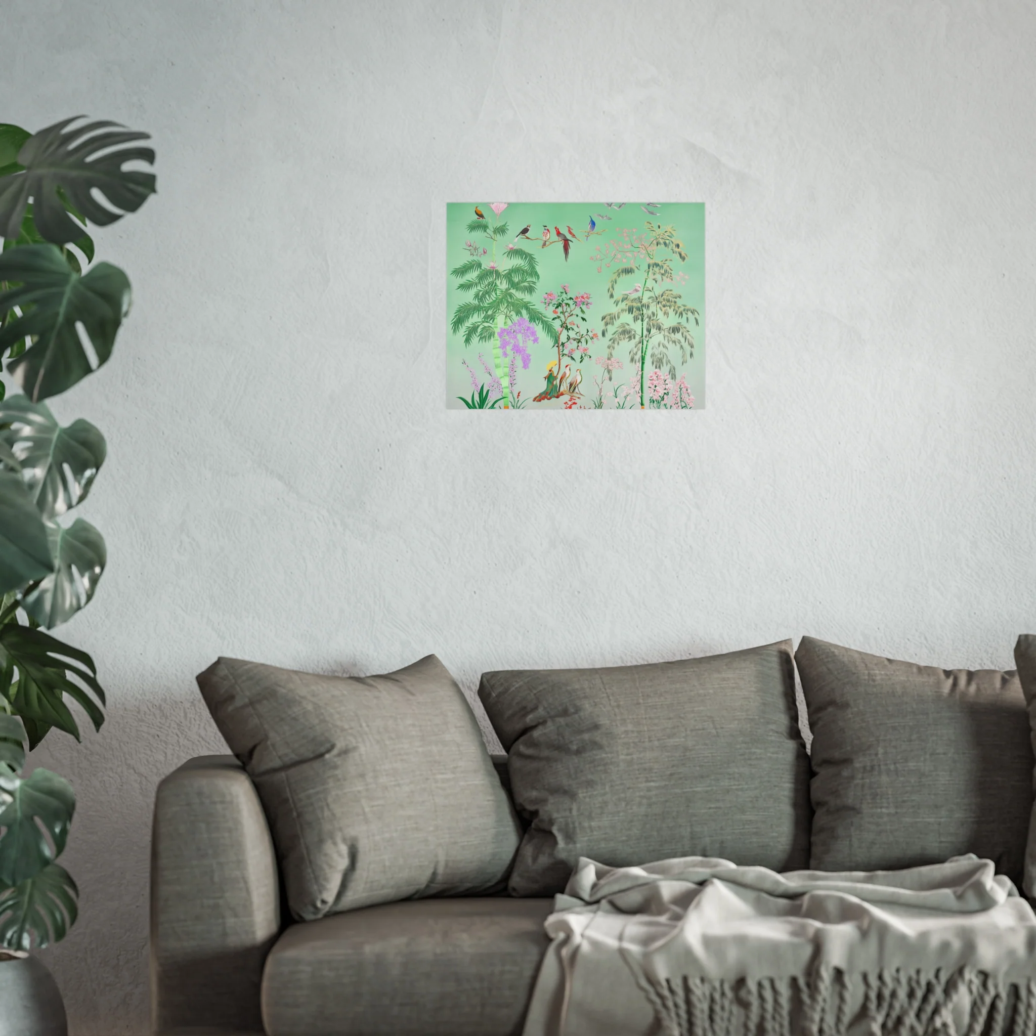 Green Chinoiserie Garden Fine Art Poster - Image 17