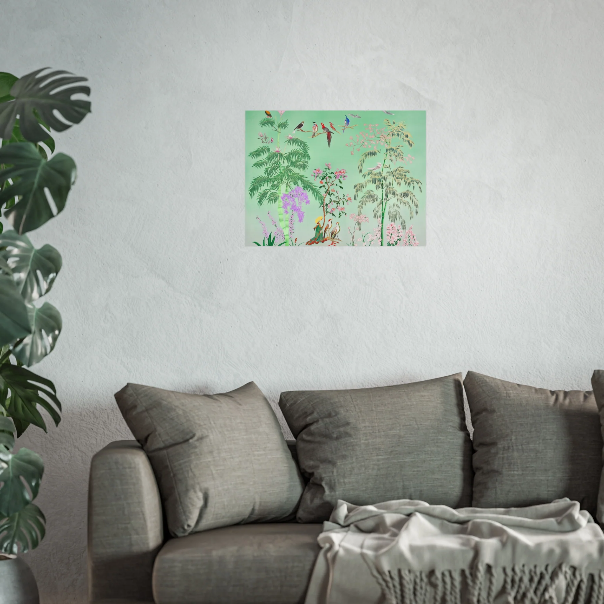 Green Chinoiserie Garden Fine Art Poster - Image 25