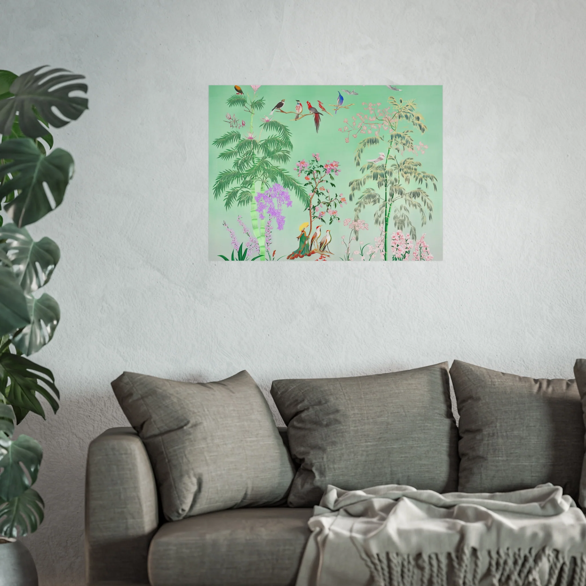 Green Chinoiserie Garden Fine Art Poster - Image 27