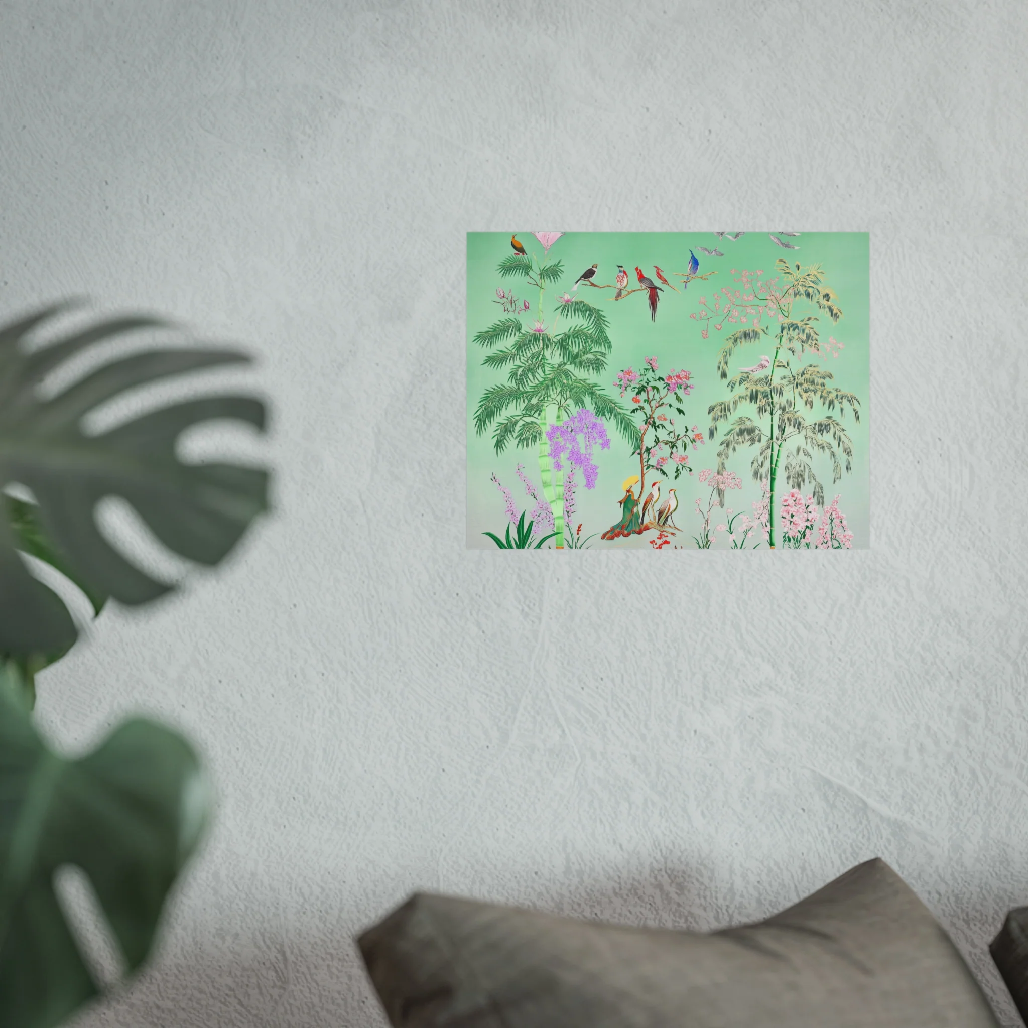 Green Chinoiserie Garden Fine Art Poster - Image 31