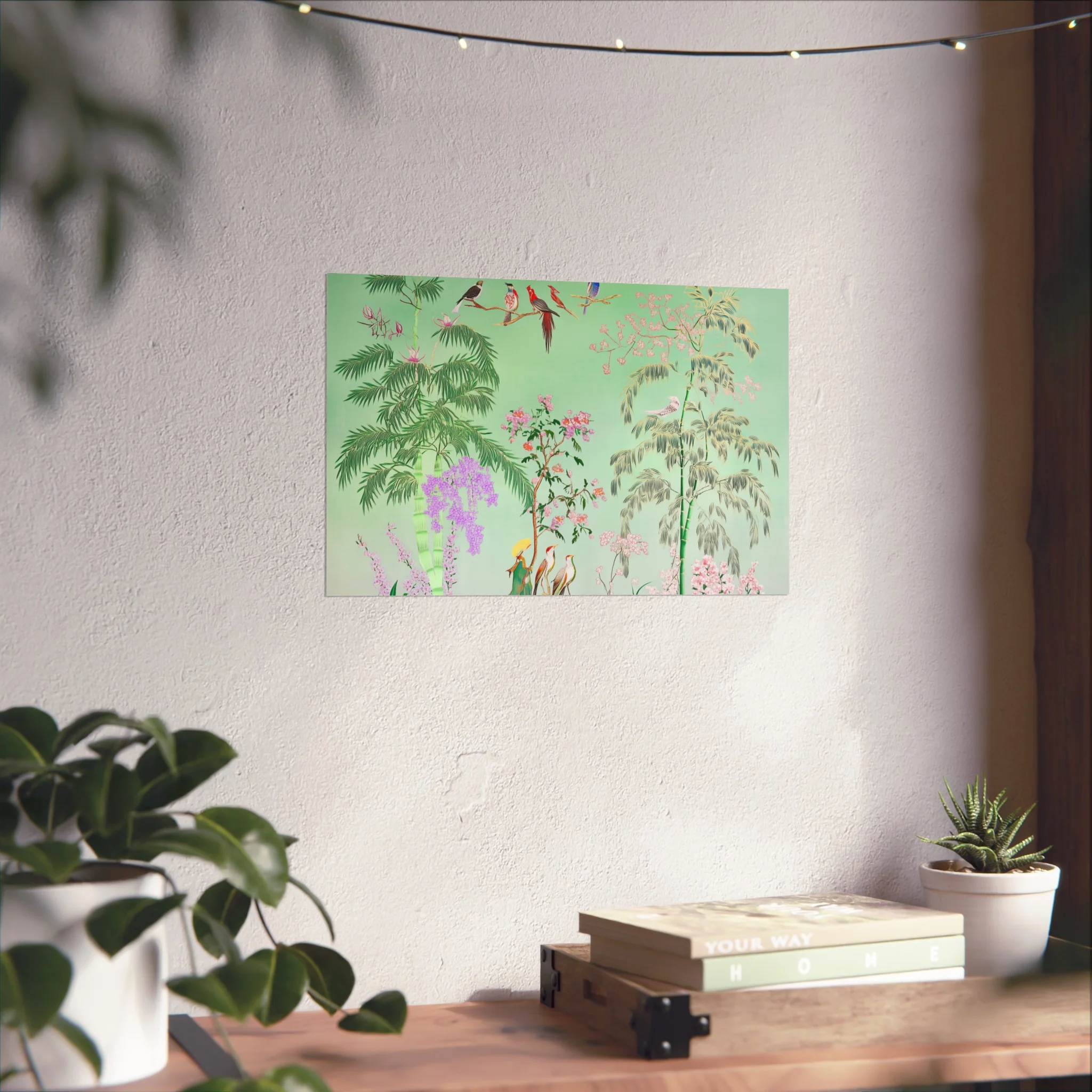 Green Chinoiserie Garden Fine Art Poster - Image 34