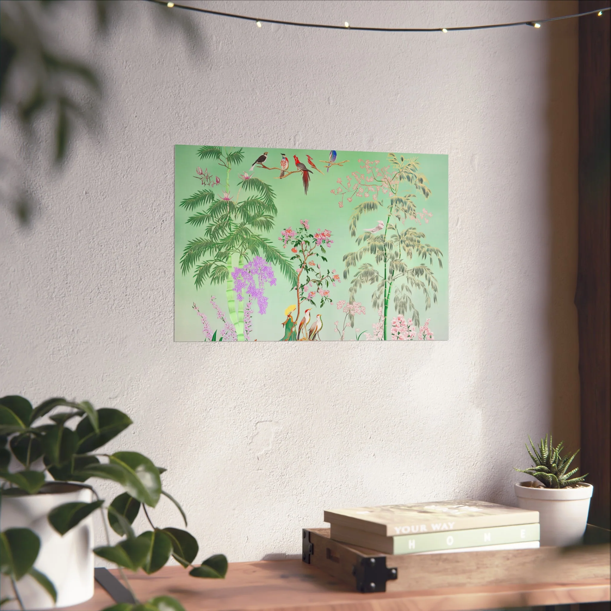 Green Chinoiserie Garden Fine Art Poster - Image 36