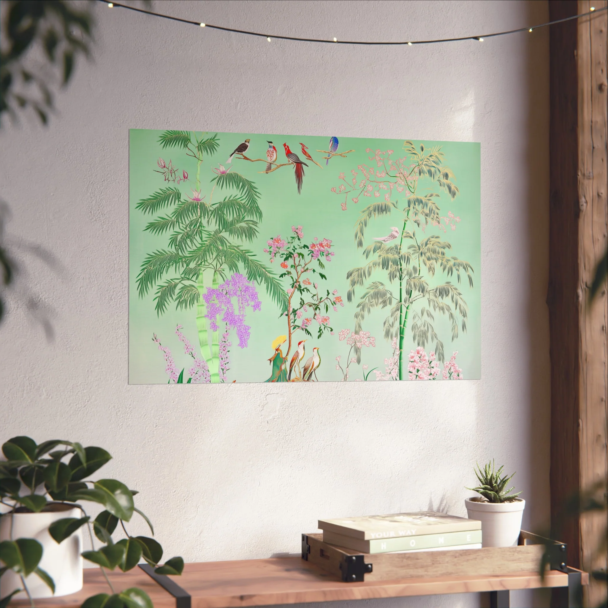 Green Chinoiserie Garden Fine Art Poster - Image 41