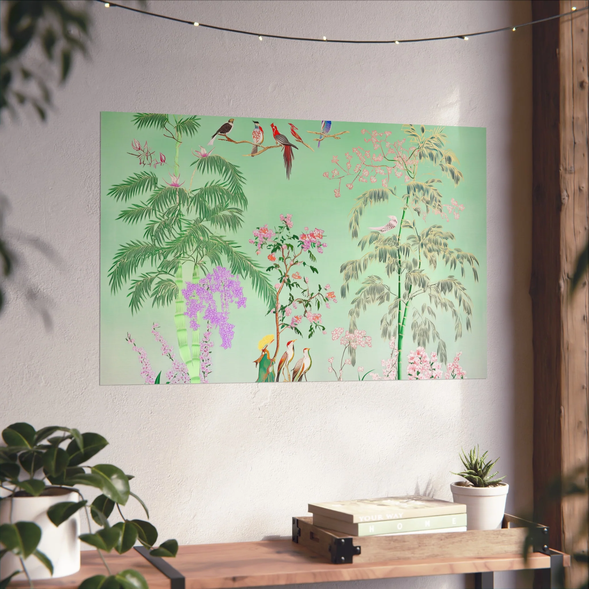 Green Chinoiserie Garden Fine Art Poster - Image 43