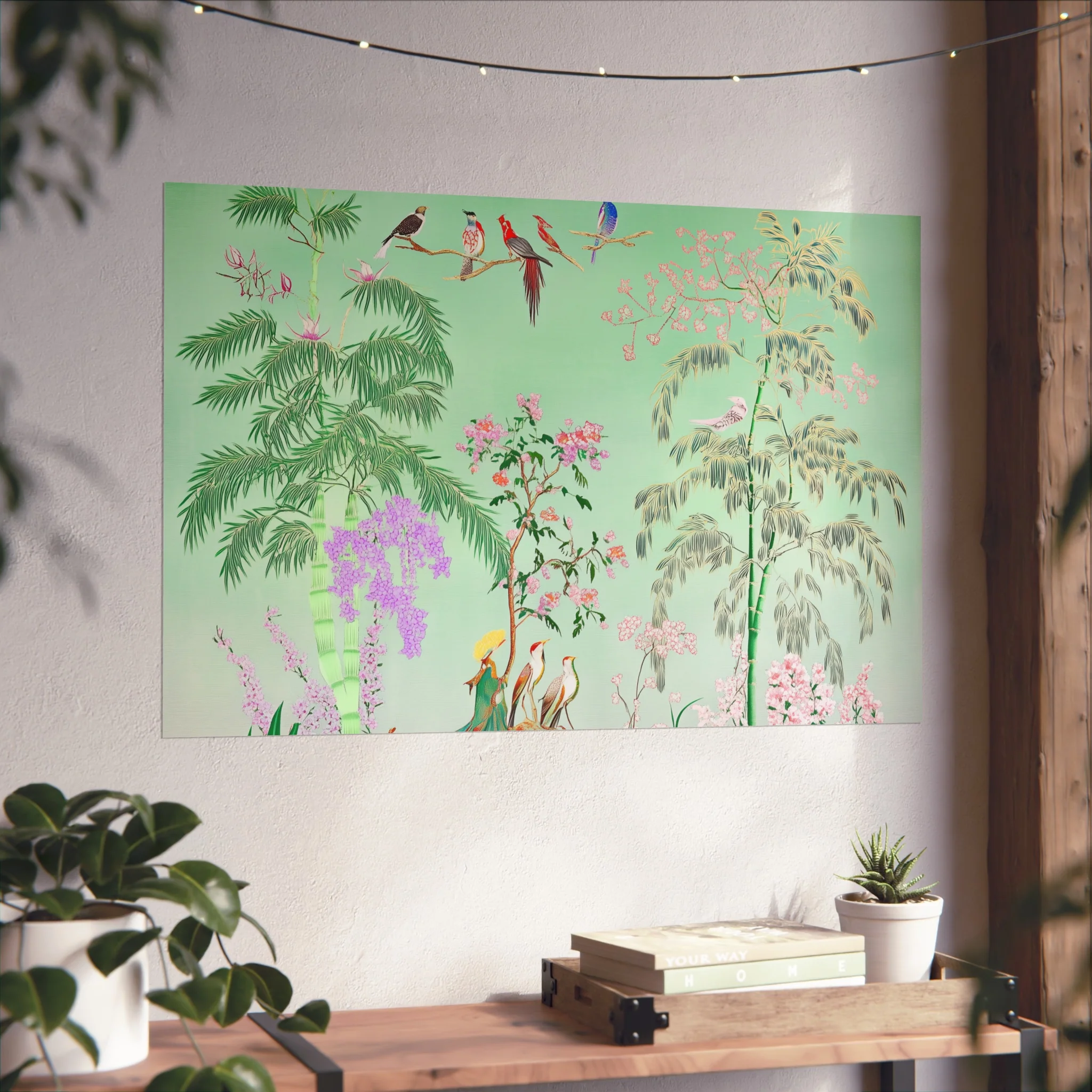 Green Chinoiserie Garden Fine Art Poster - Image 45