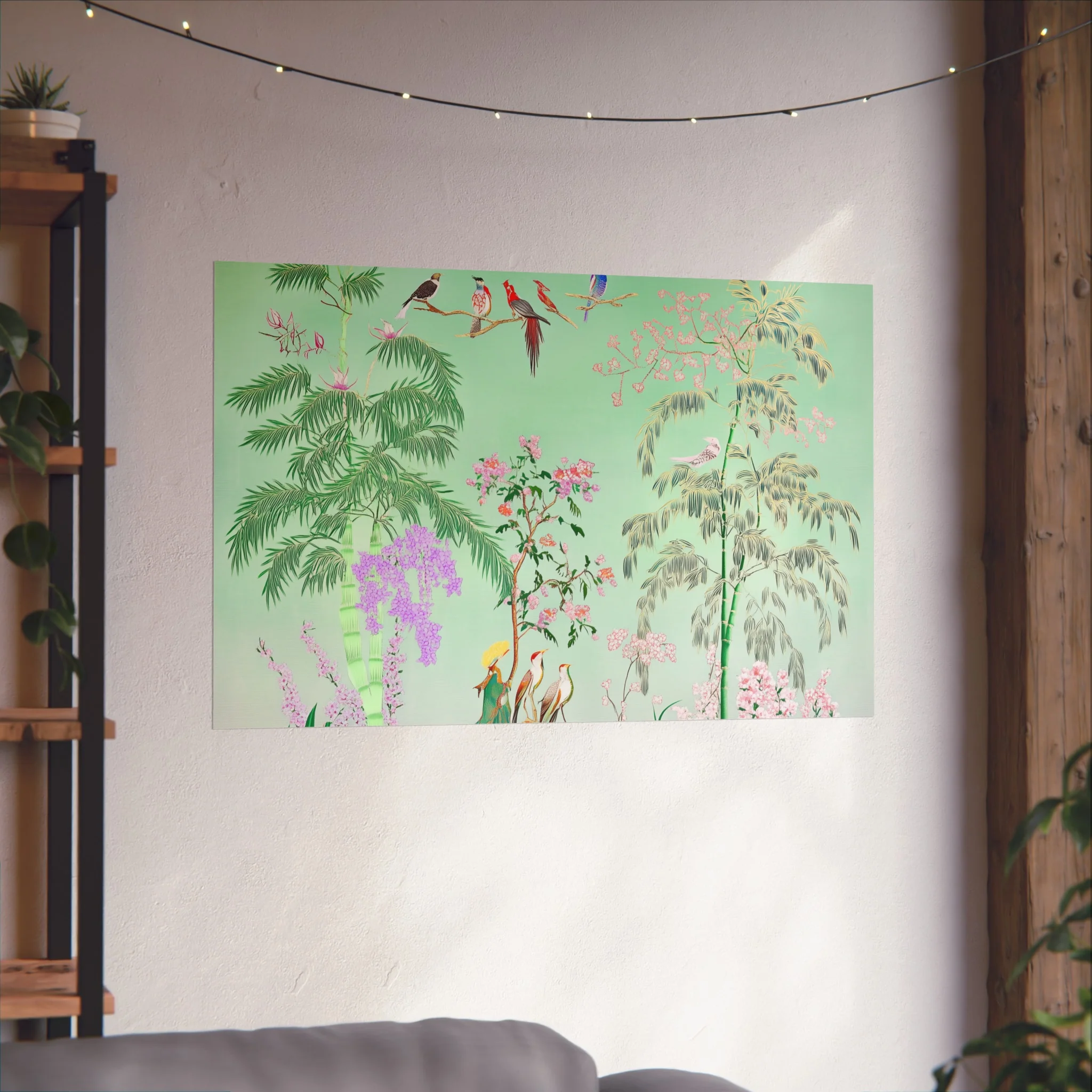 Green Chinoiserie Garden Fine Art Poster - Image 47