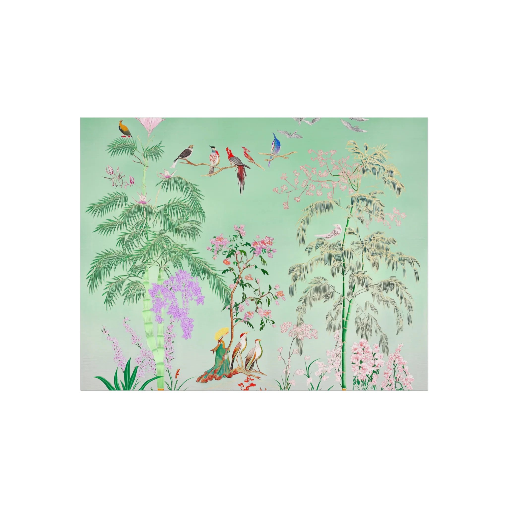 Green Chinoiserie Garden Fine Art Poster - Image 8