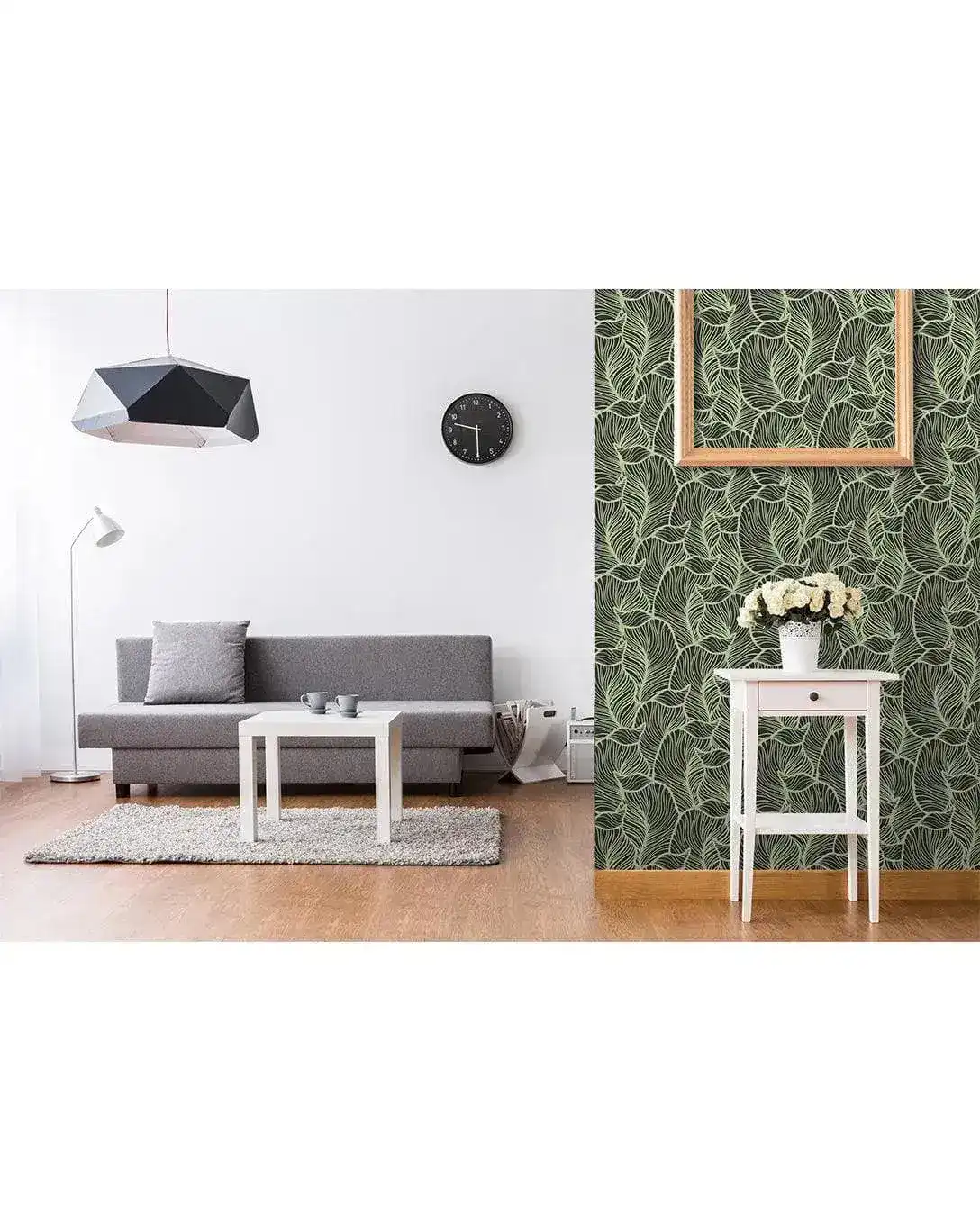 Green Tropical Leaves Removable Wallpaper - Image 6
