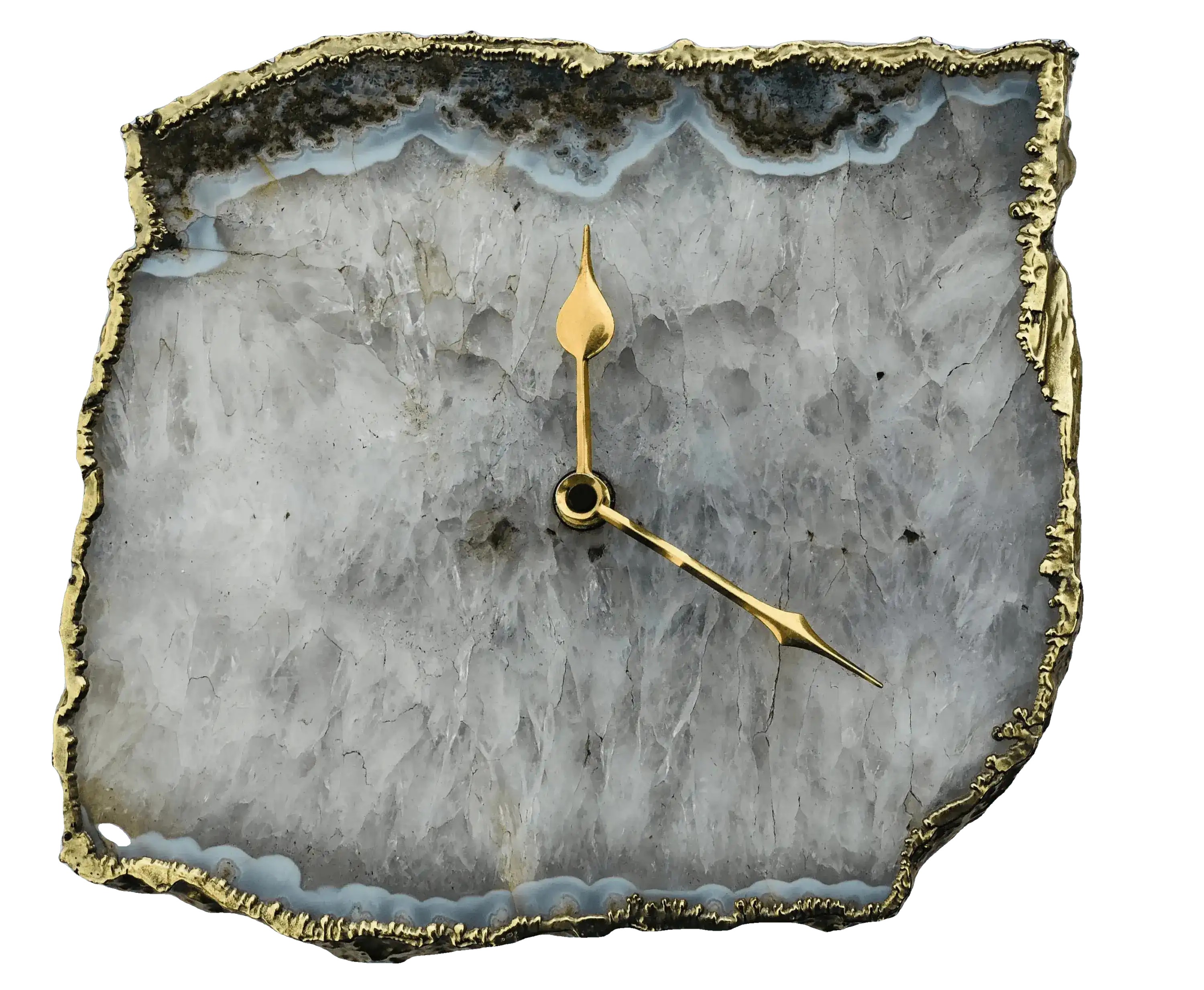 Grey Agate Large Wall Desk Clock - Image 2