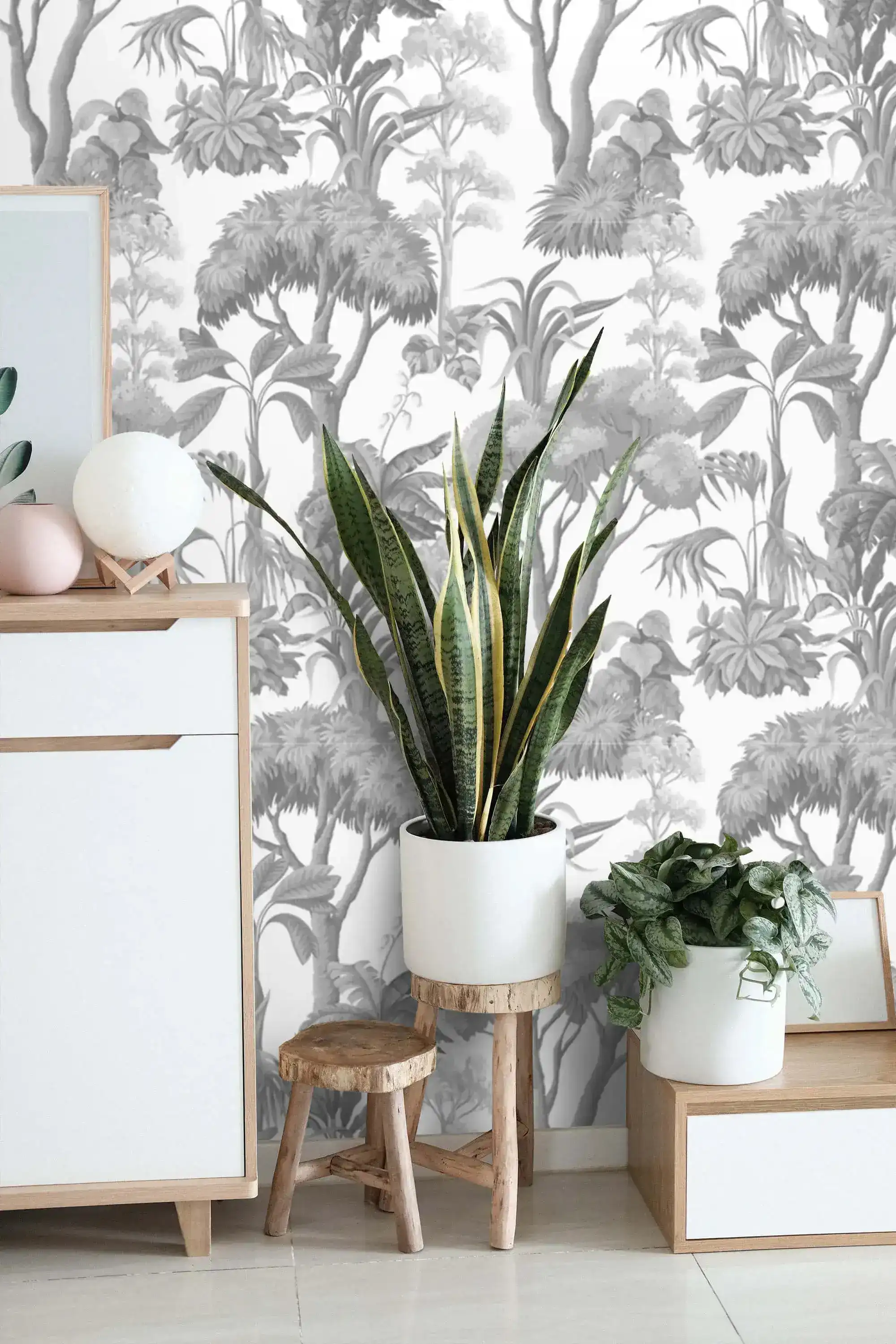 Grey Forest Serenity Wallpaper - Image 4