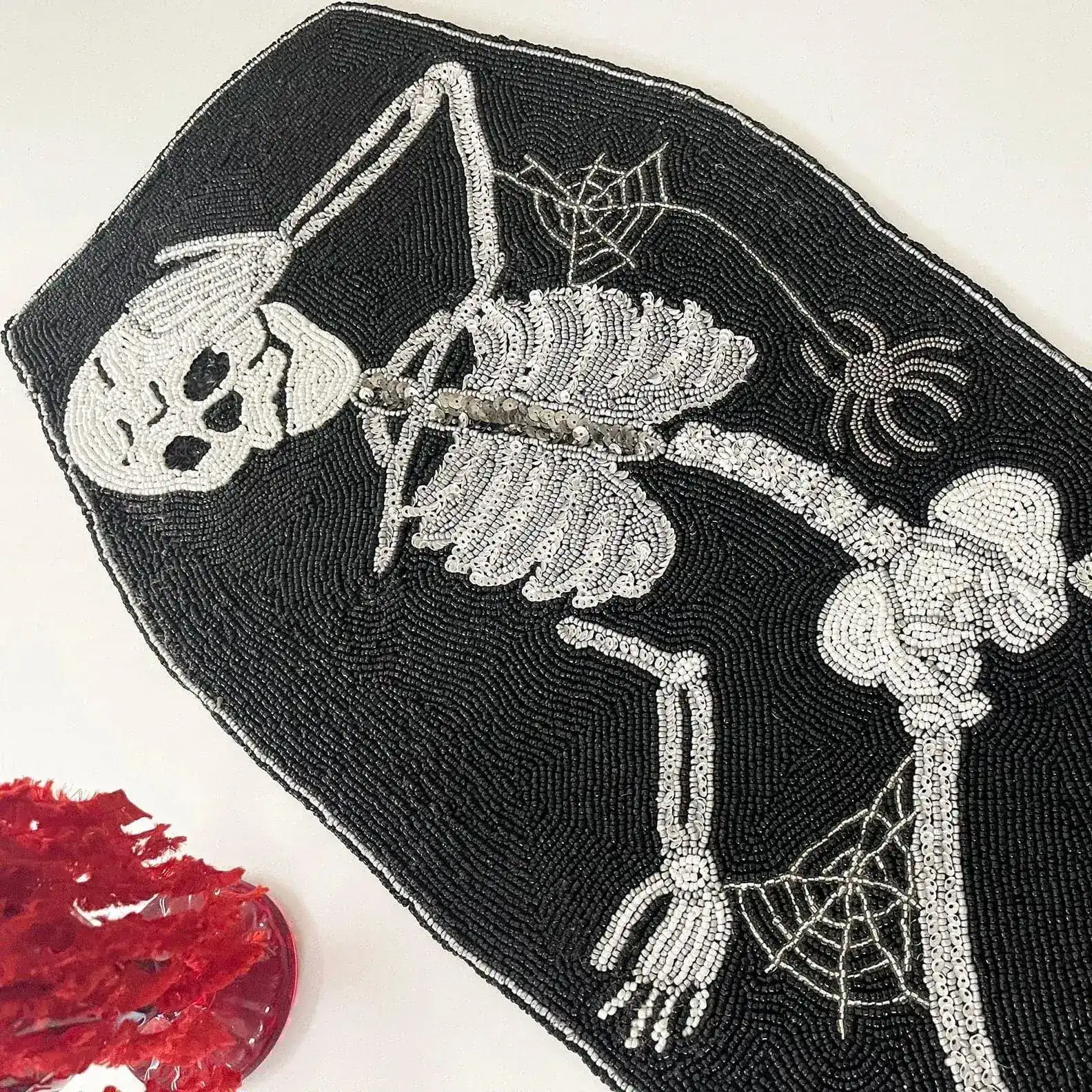 Halloween Skeleton Beaded Table Runner - Image 4