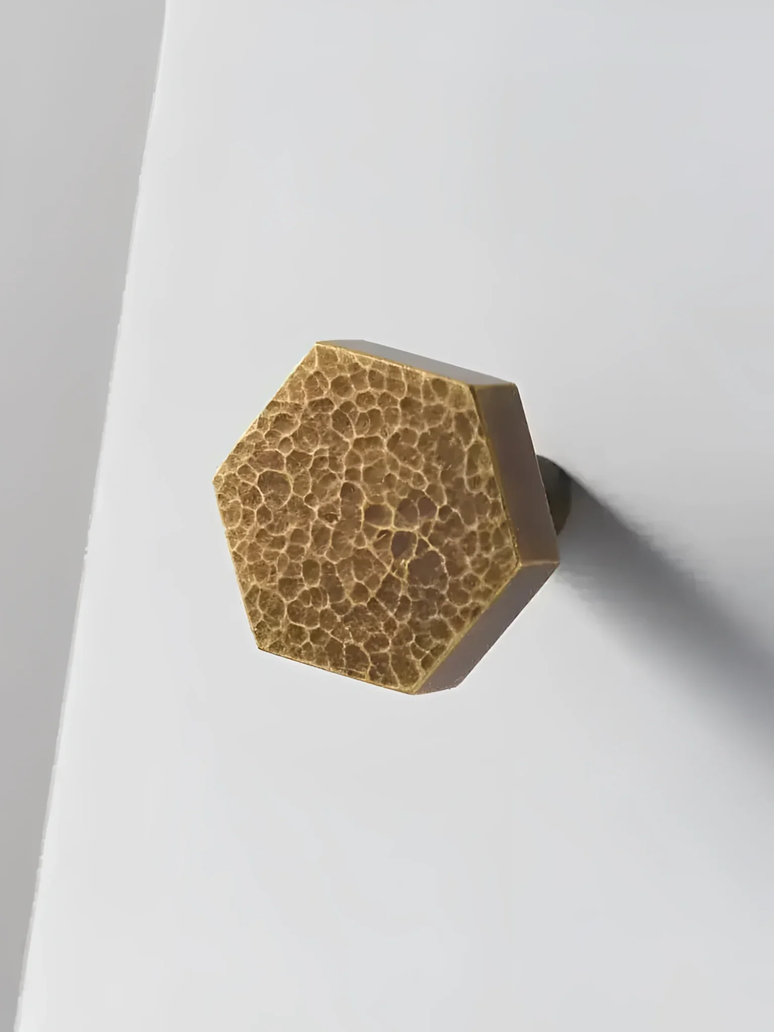 Hammered Brass Geometric Cabinet Drawer Knob - Image 12