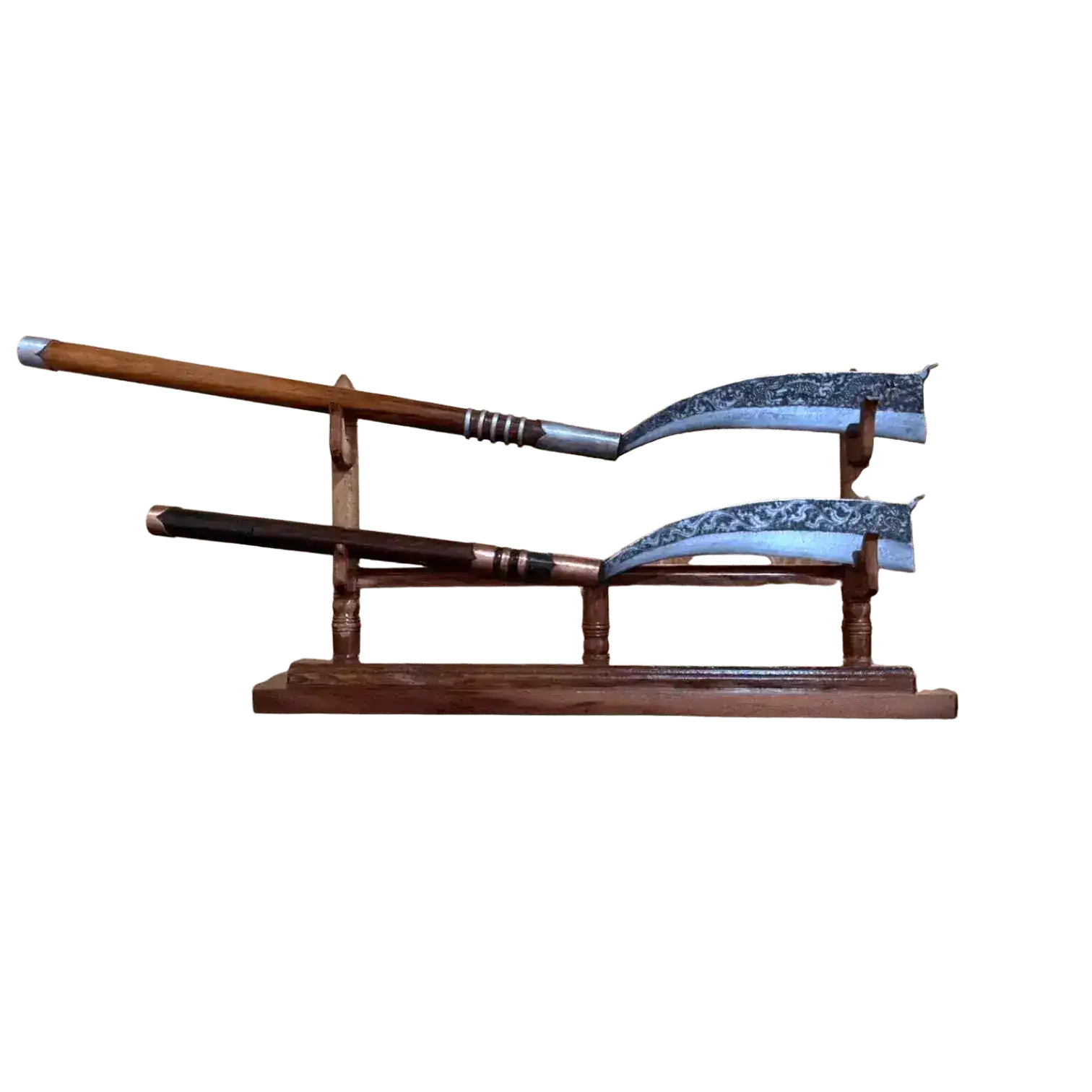 Hand Engraved Khmer Machete Knife with Long Handle - Image 7
