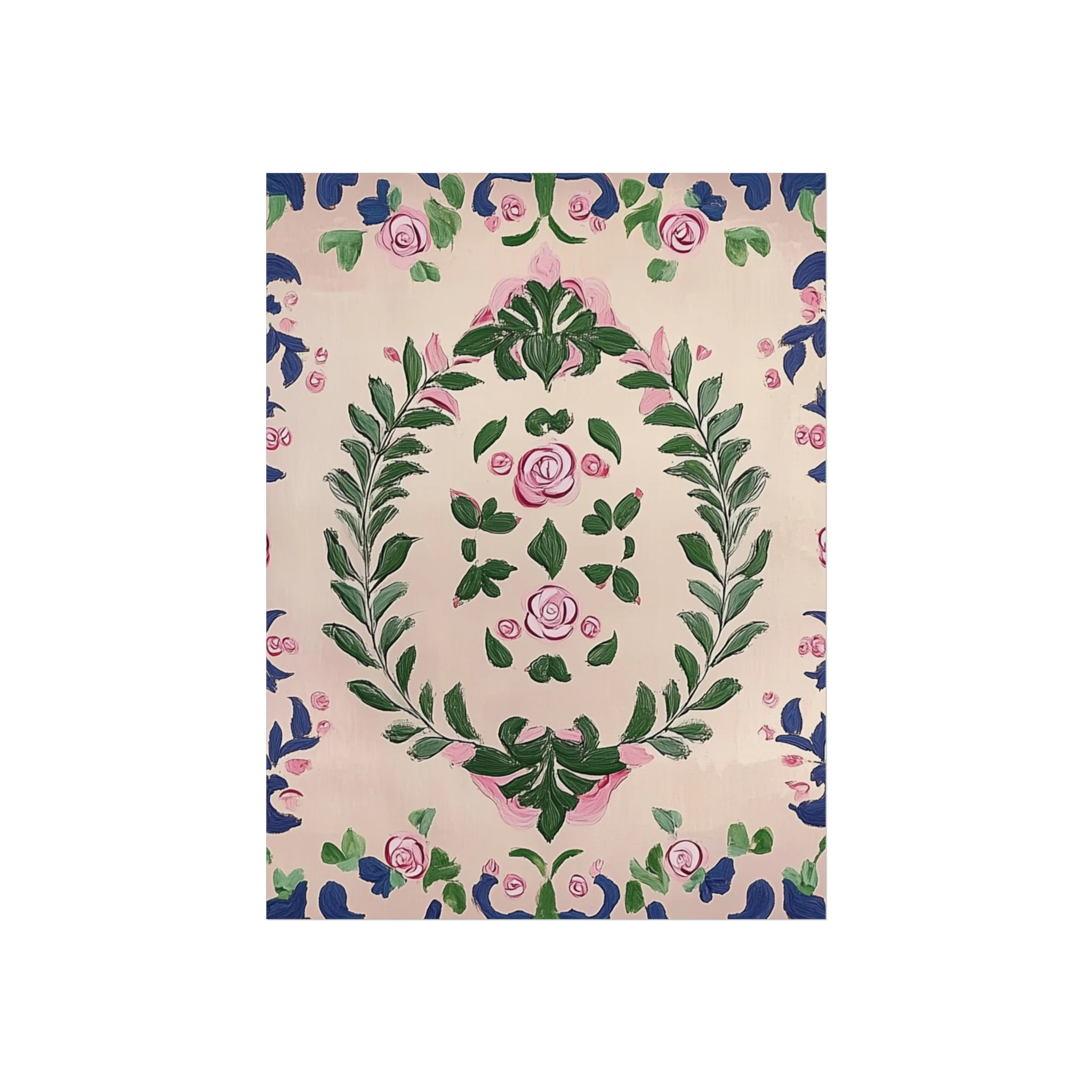 Hand-Painted Rose Garden Fine Art Poster - Image 10