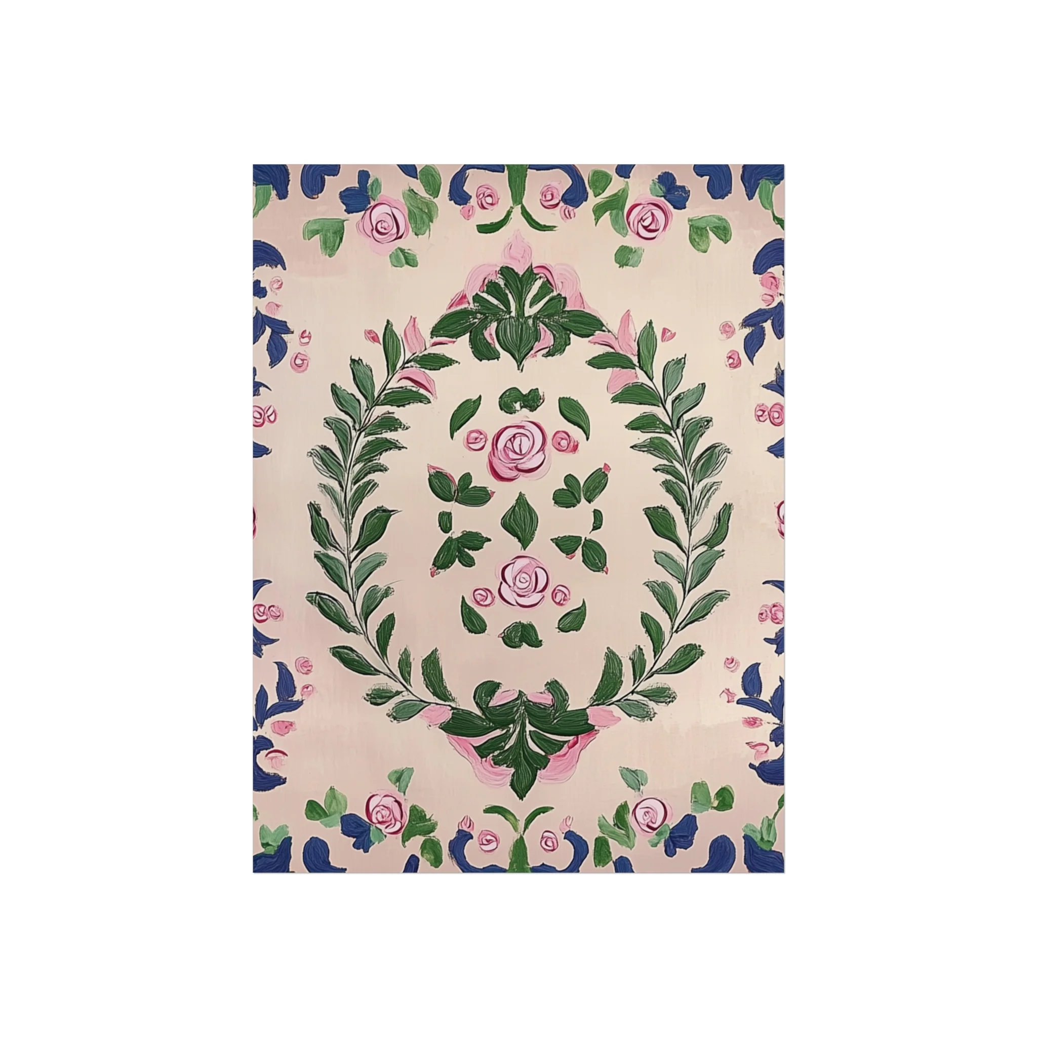 Hand-Painted Rose Garden Fine Art Poster - Image 13