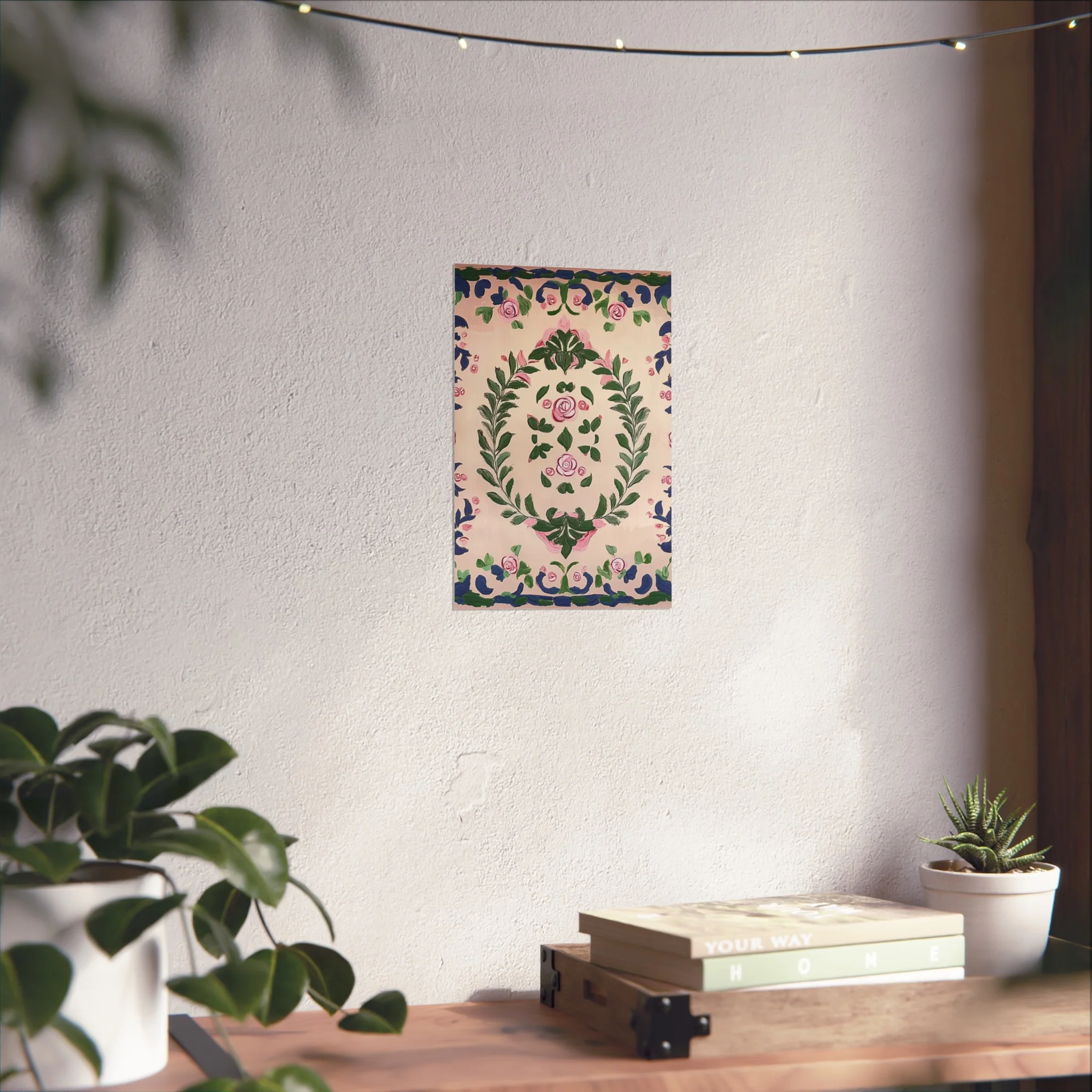 Hand-Painted Rose Garden Fine Art Poster - Image 20