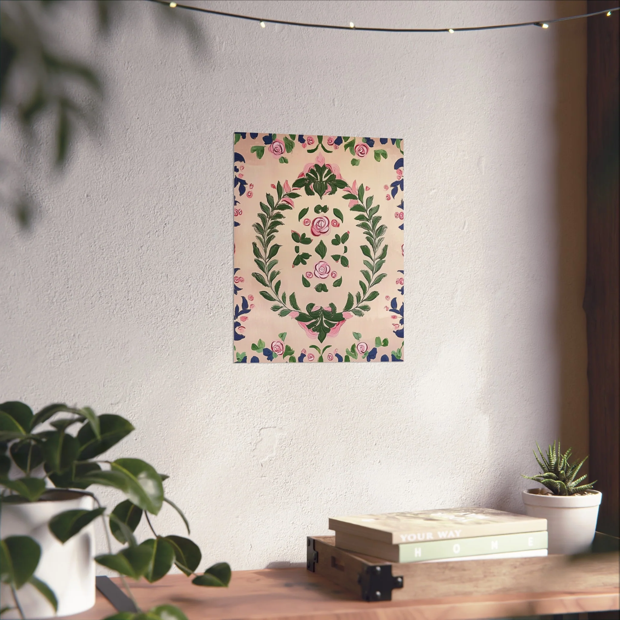 Hand-Painted Rose Garden Fine Art Poster - Image 24