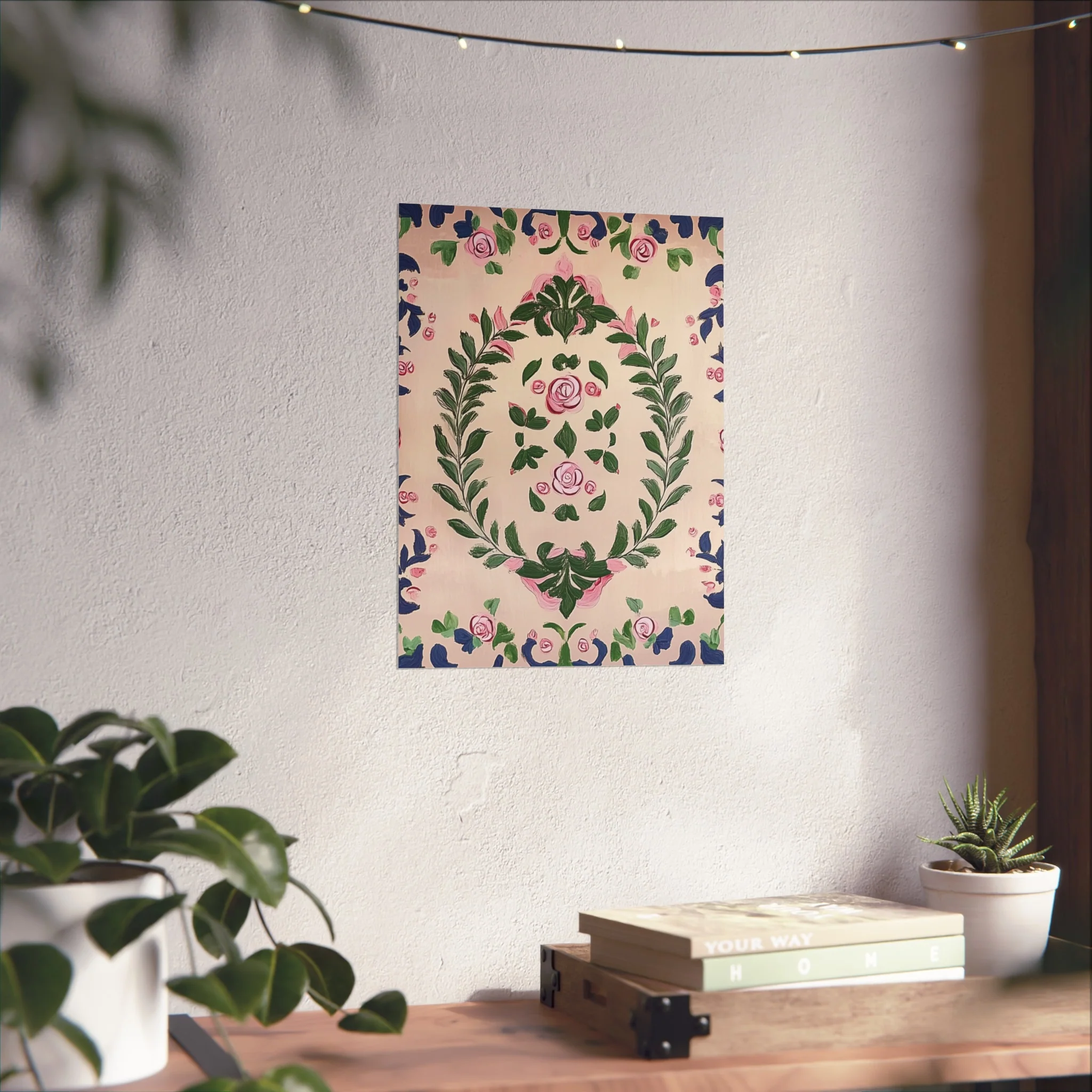 Hand-Painted Rose Garden Fine Art Poster - Image 28