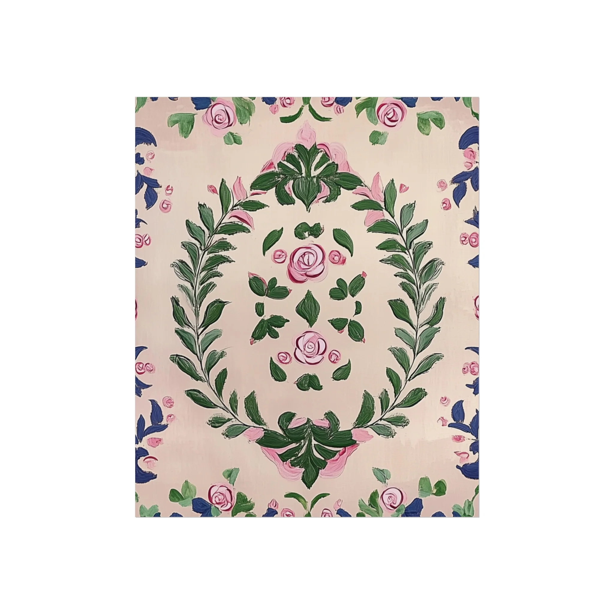 Hand-Painted Rose Garden Fine Art Poster - Image 3