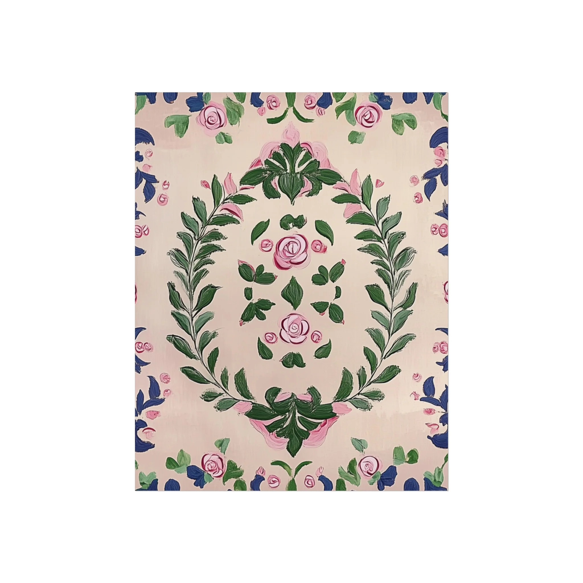 Hand-Painted Rose Garden Fine Art Poster - Image 4