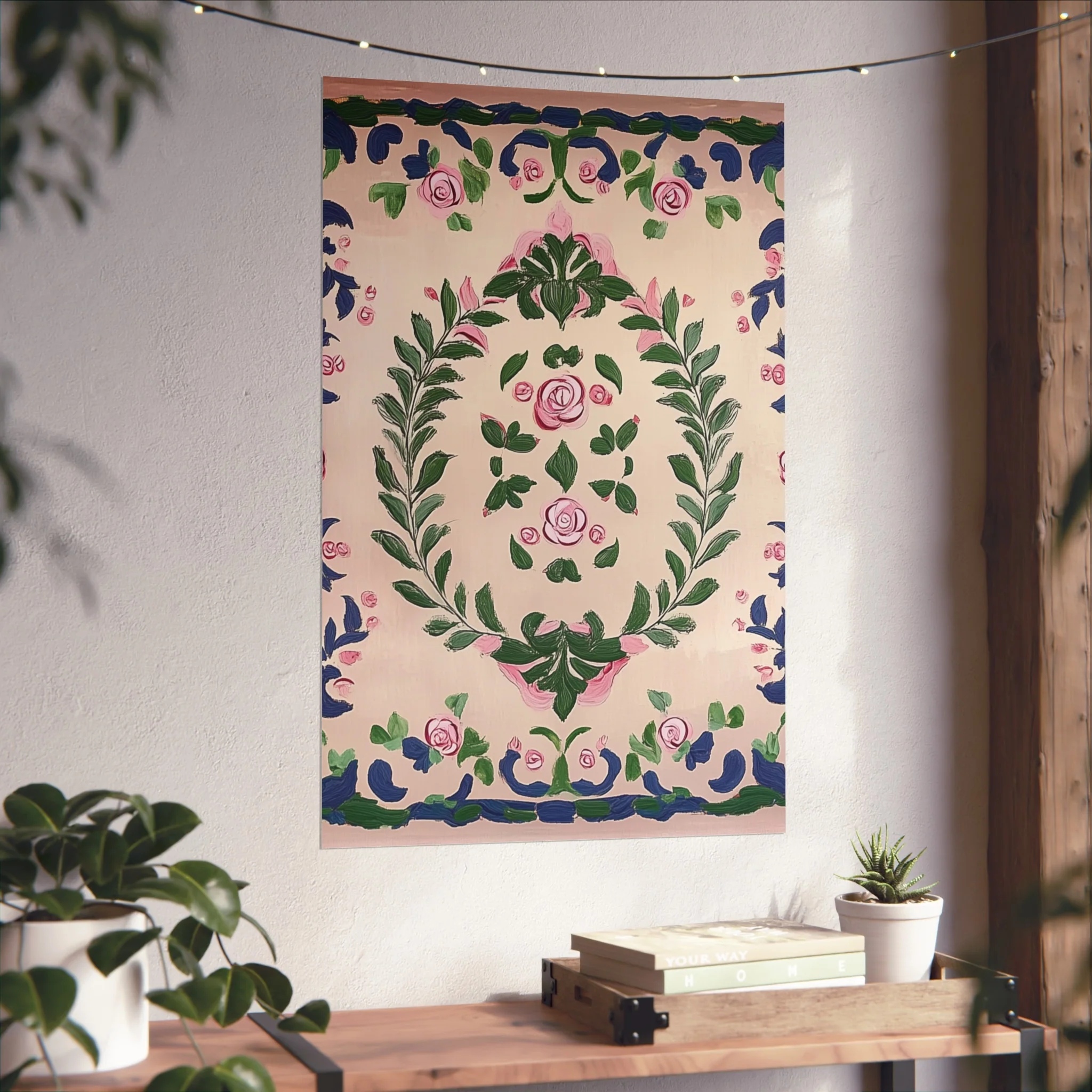Hand-Painted Rose Garden Fine Art Poster - Image 40