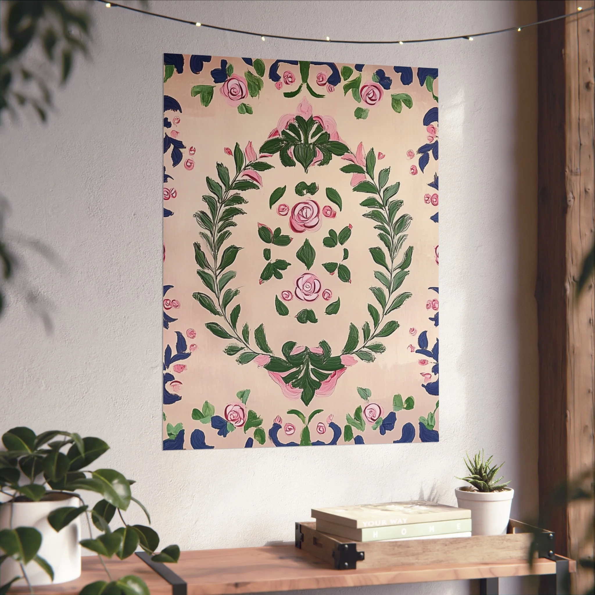 Hand-Painted Rose Garden Fine Art Poster - Image 42