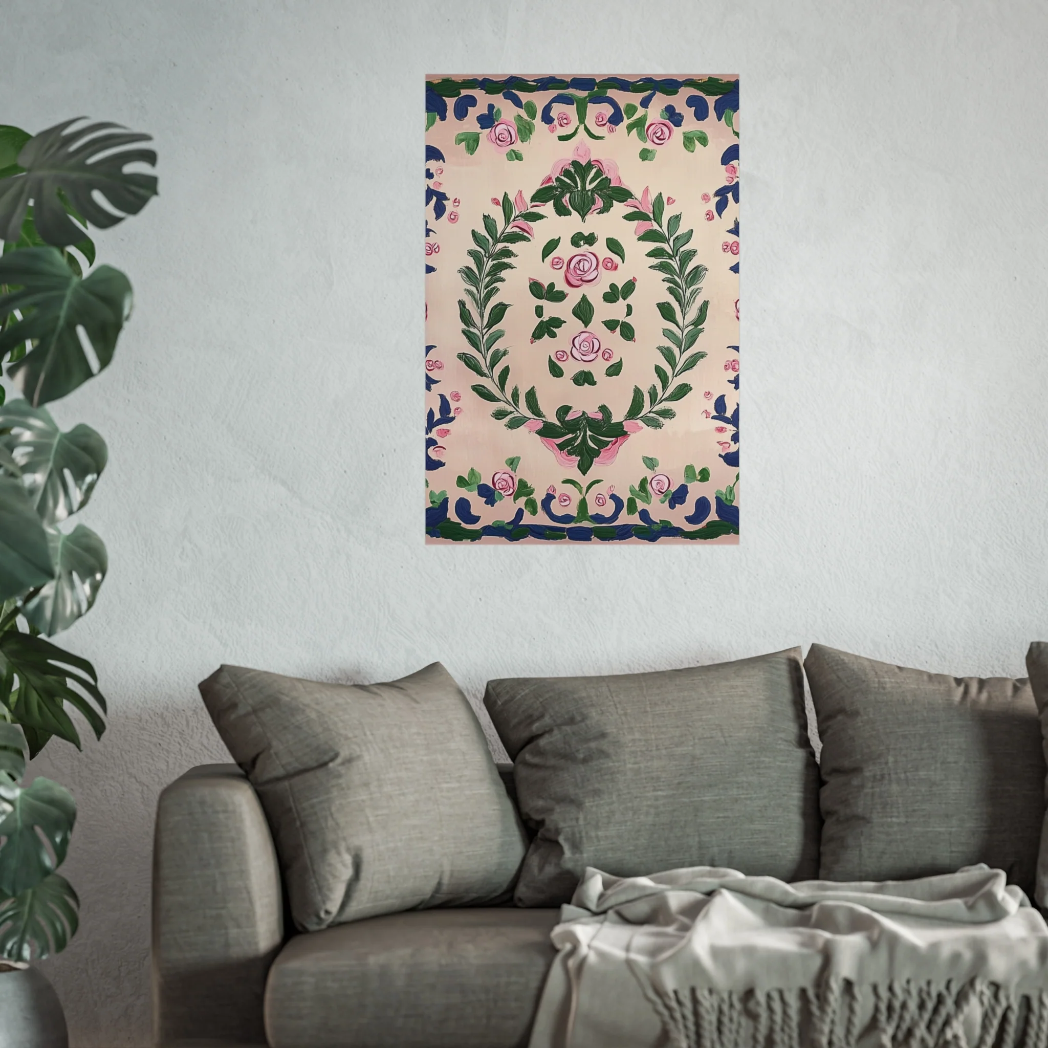 Hand-Painted Rose Garden Fine Art Poster - Image 43