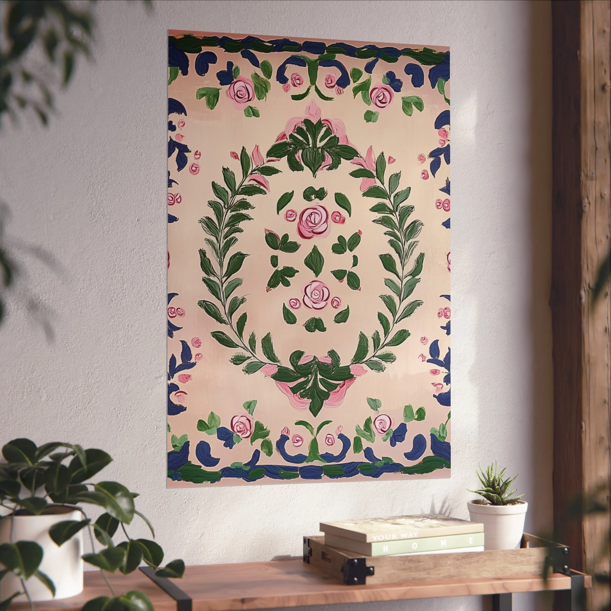 Hand-Painted Rose Garden Fine Art Poster - Image 44