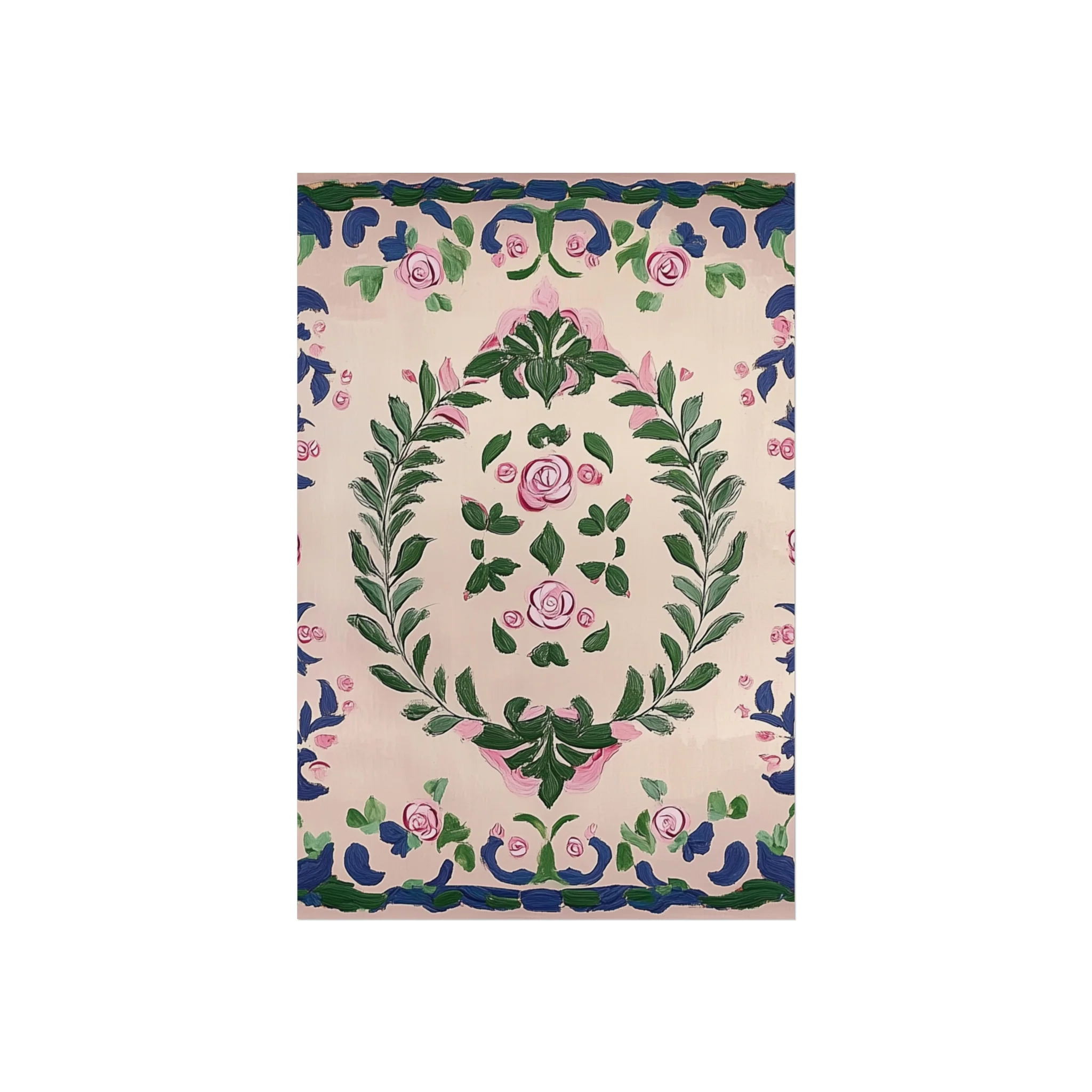 Hand-Painted Rose Garden Fine Art Poster - Image 7