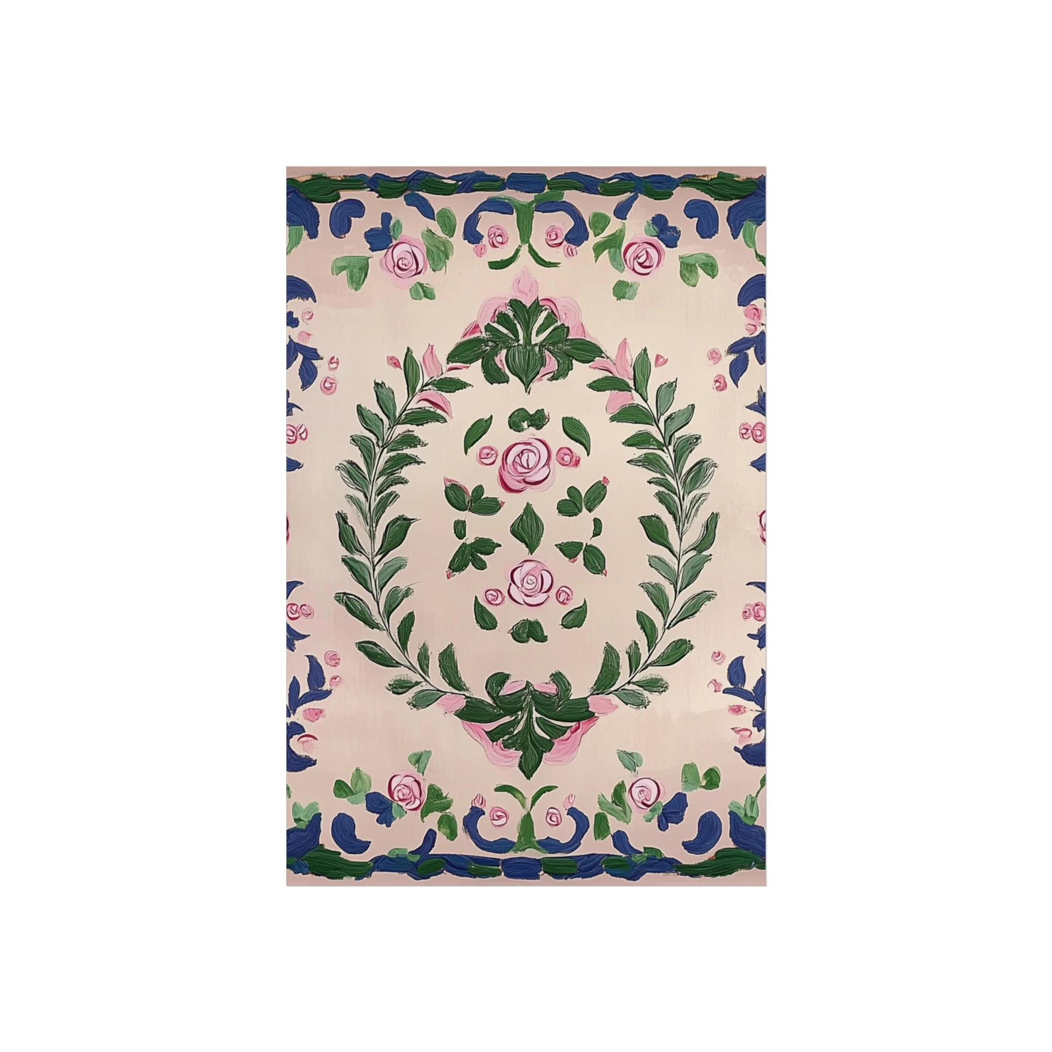 Hand-Painted Rose Garden Fine Art Poster - Image 9